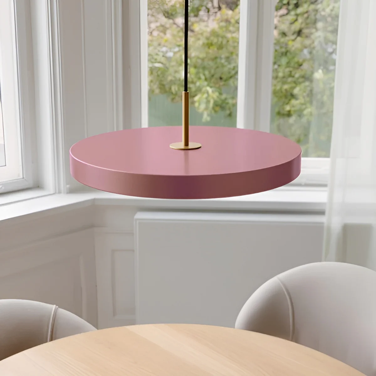 Lampa wisząca ASTERIA PLUS jasnoróżowy ze złotą wstawką - Image 6