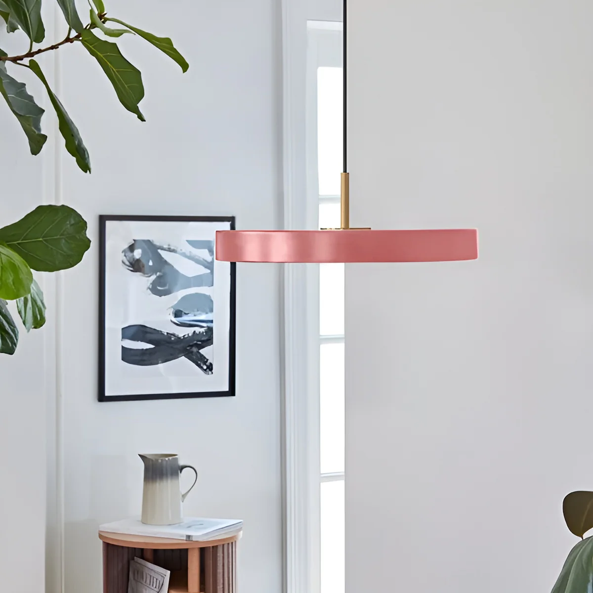 Lampa wisząca ASTERIA PLUS jasnoróżowy ze złotą wstawką - Image 9