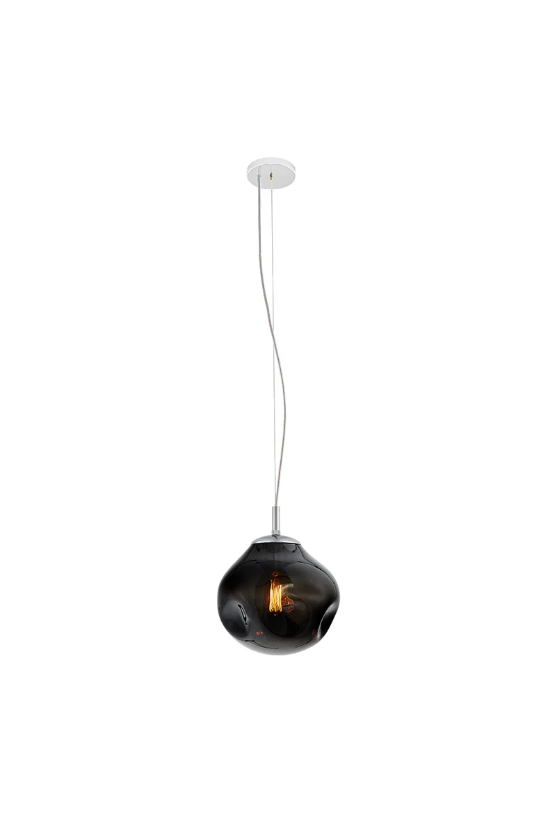 Lampa wisząca AVIA dymiony czarny ze srebrnym wykończeniem - Image 3