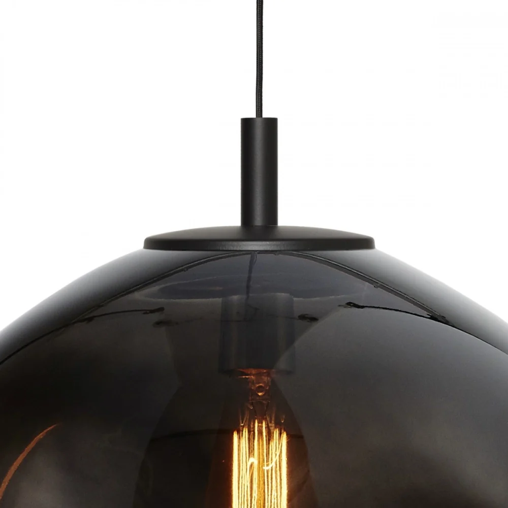 Lampa wisząca AVIA dymiony czarny z czarnym wykończeniem - Image 9