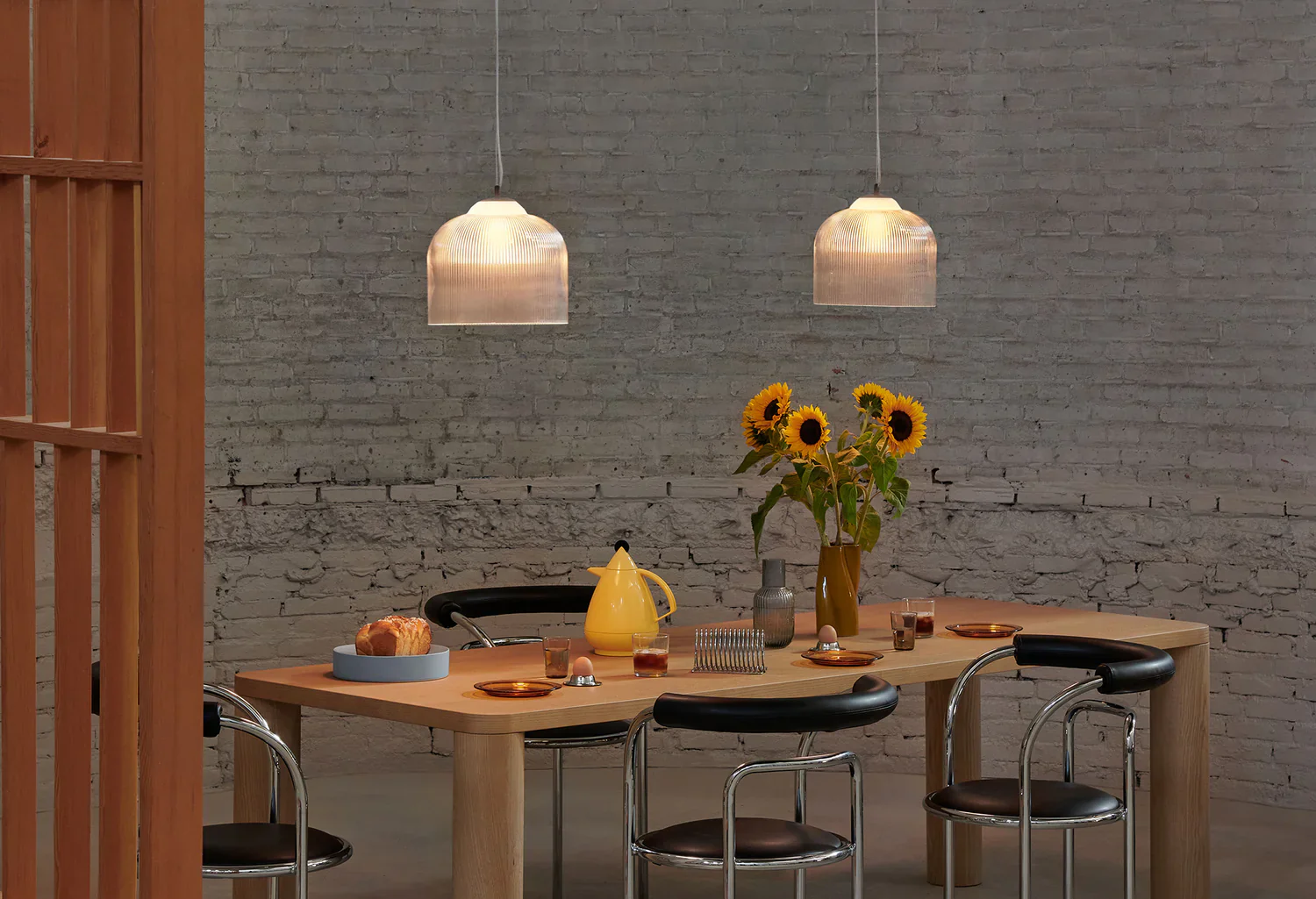 Lampa wisząca AYLA ryflowane szkło - Image 2