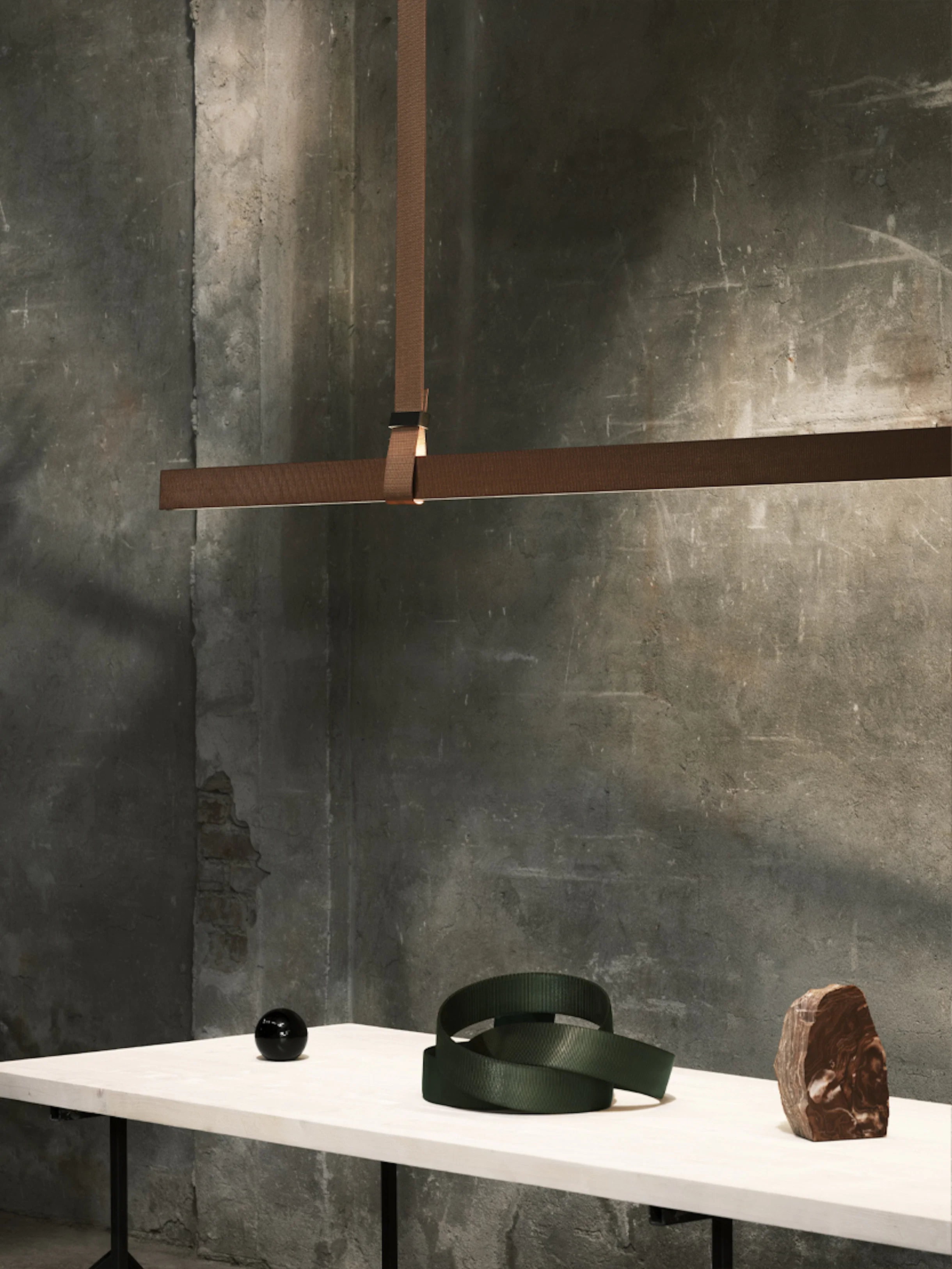 Lampa wisząca BELT brązowa skóra - Image 6