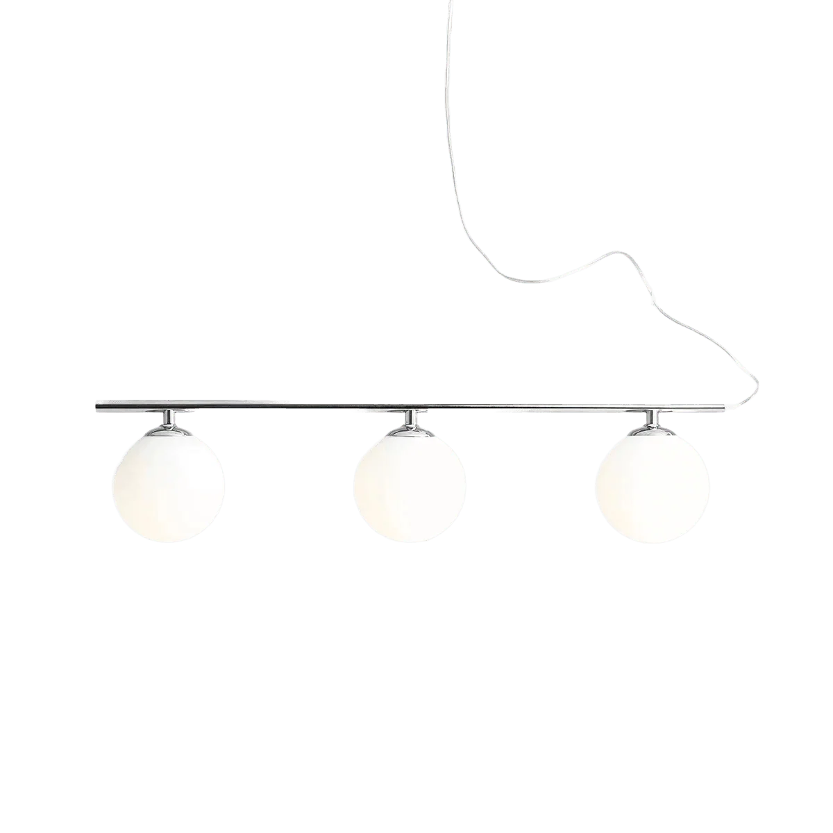 Lampa wisząca BERYL GLASS TRIO chromowany