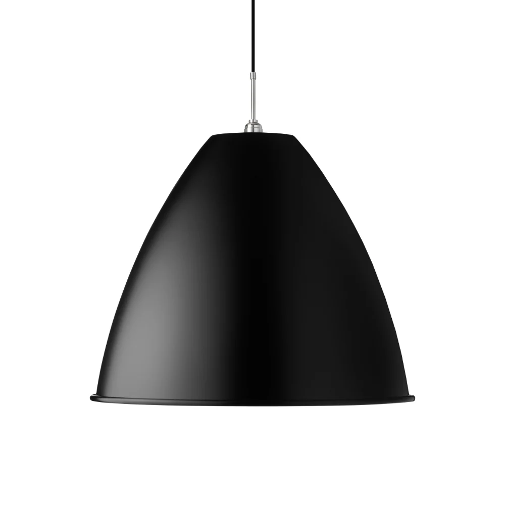 Lampa wisząca BESTLITE BL9 chrom z czarnym kloszem
