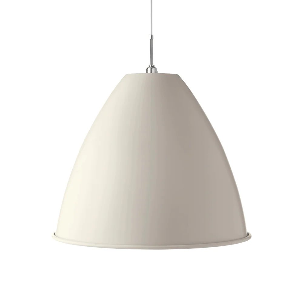 Lampa wisząca BESTLITE BL9 chrom z kremowym kloszem