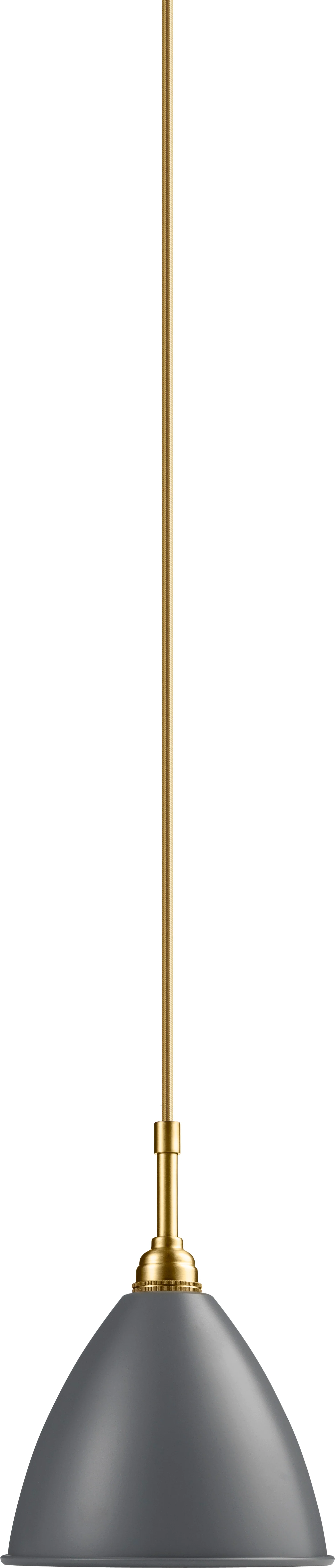 Lampa wisząca BESTLITE BL9 mosiądz z szarym kloszem - Image 3
