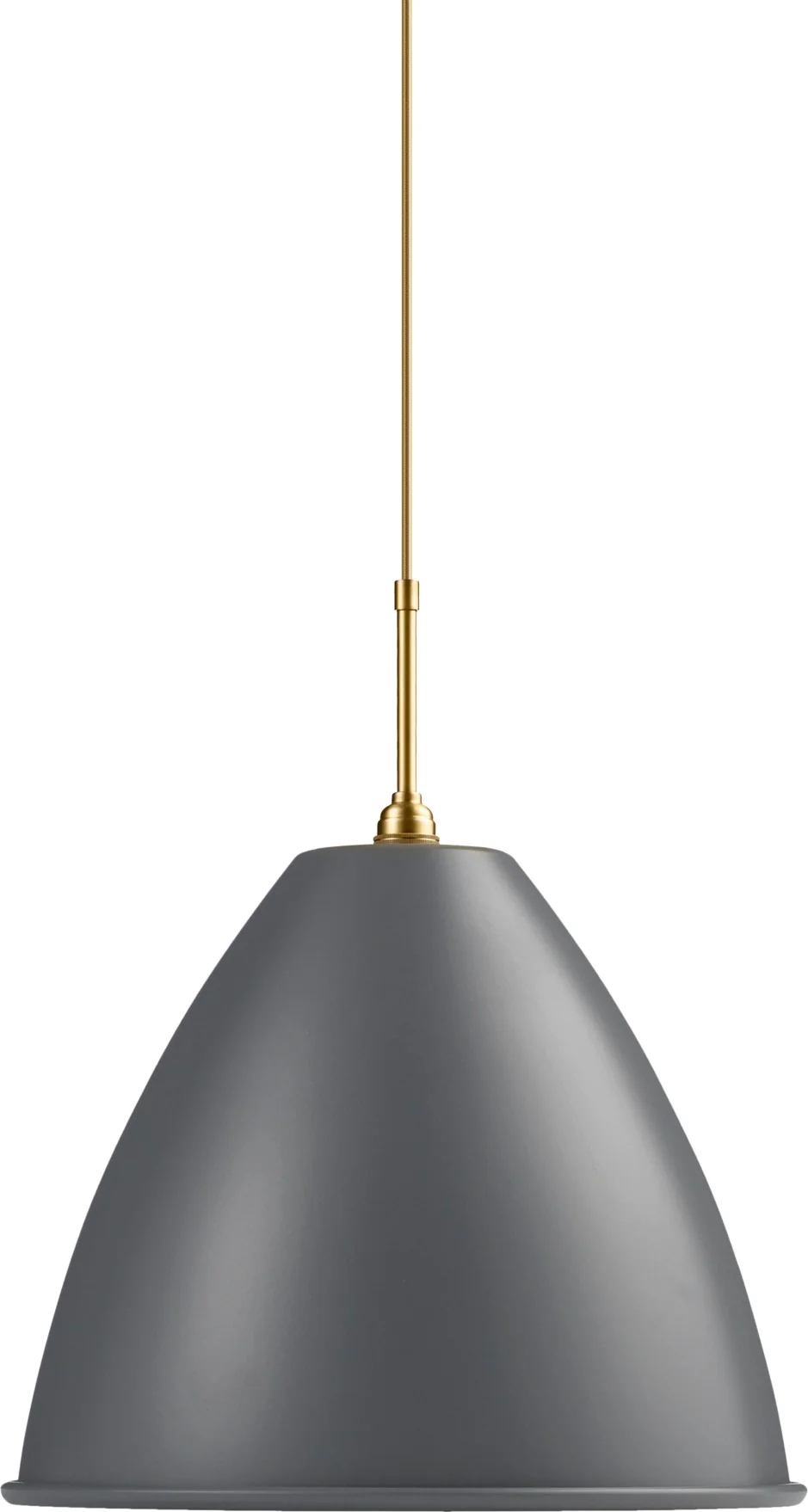 Lampa wisząca BESTLITE BL9 mosiądz z szarym kloszem - Image 5