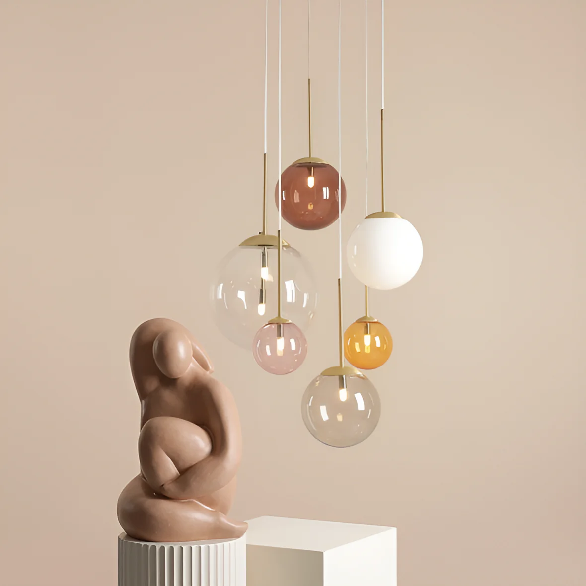 Lampa wisząca BOSSO RING kolorowe szkło - Image 2