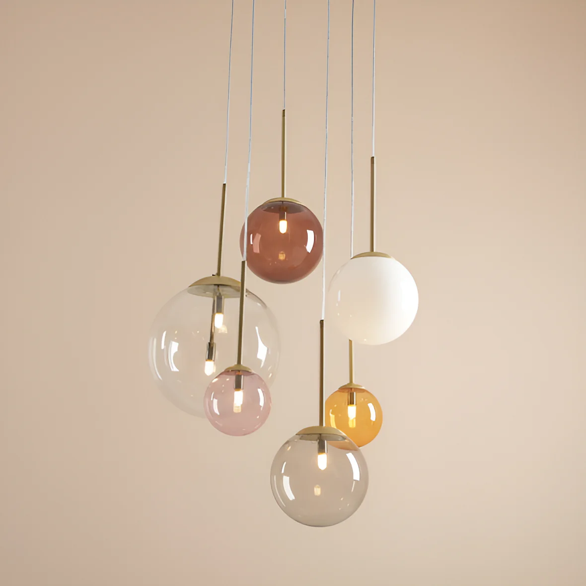 Lampa wisząca BOSSO RING kolorowe szkło - Image 3