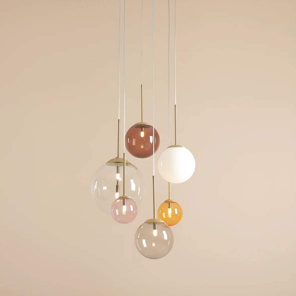 Lampa wisząca BOSSO RING kolorowe szkło - Image 4