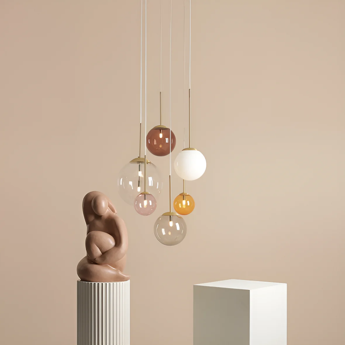 Lampa wisząca BOSSO RING kolorowe szkło - Image 5