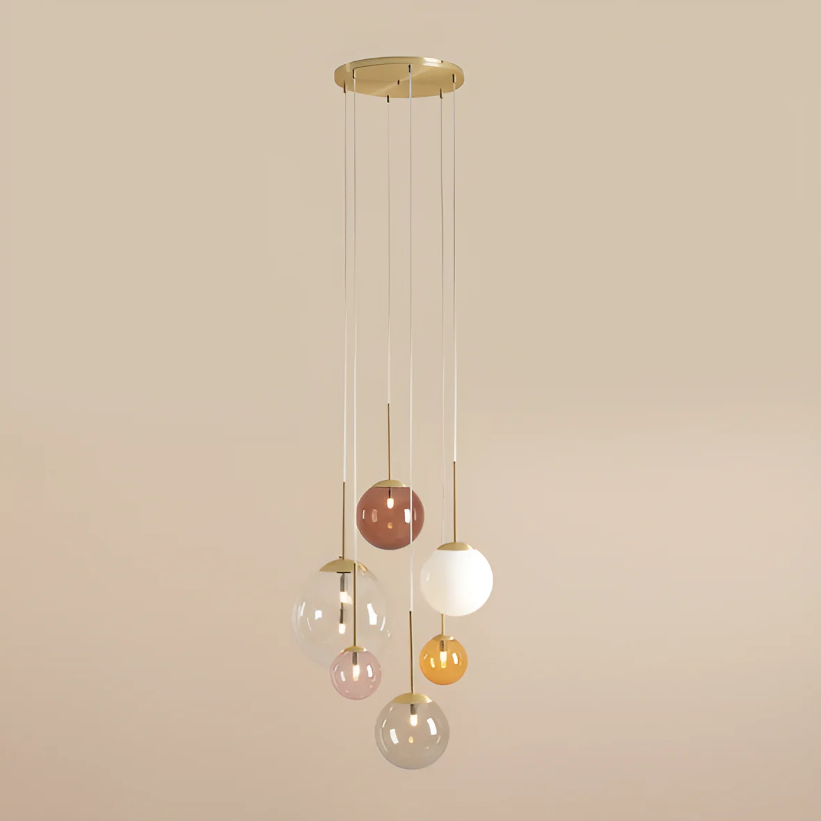 Lampa wisząca BOSSO RING kolorowe szkło - Image 6