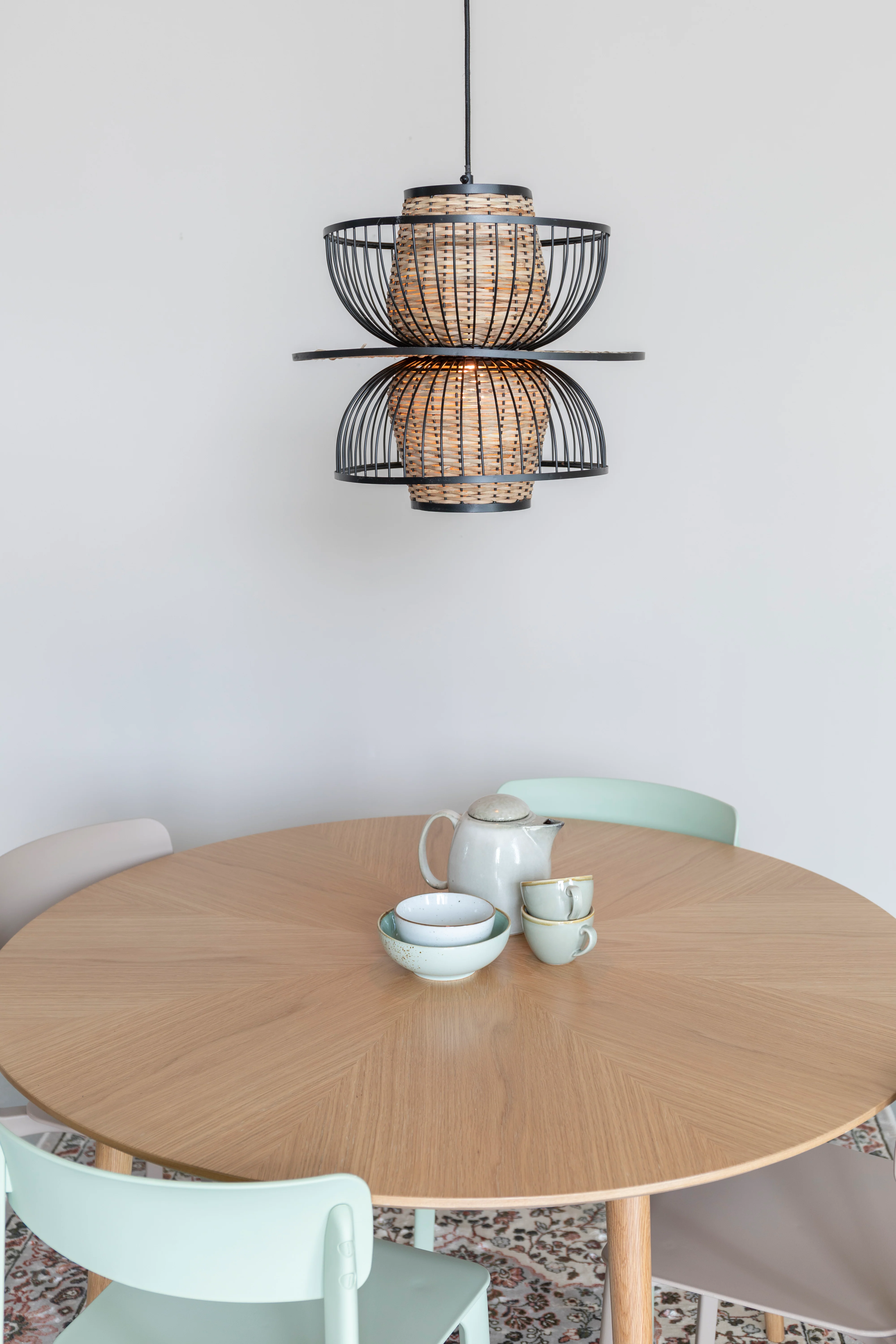 Lampa wisząca CARMEN czarny z naturalnym wykończeniem - Image 5