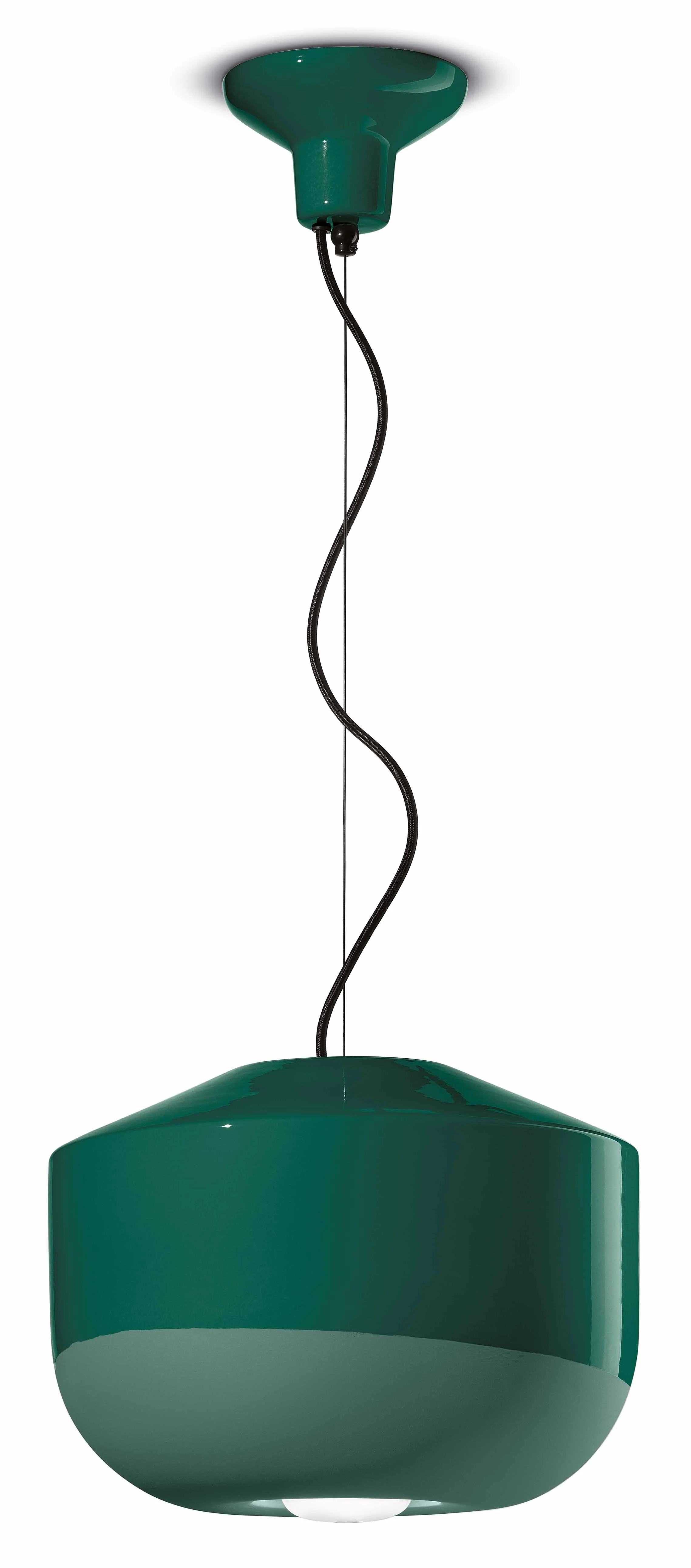 Lampa wisząca ceramiczna BELLOTA butelkowa zieleń - Image 5