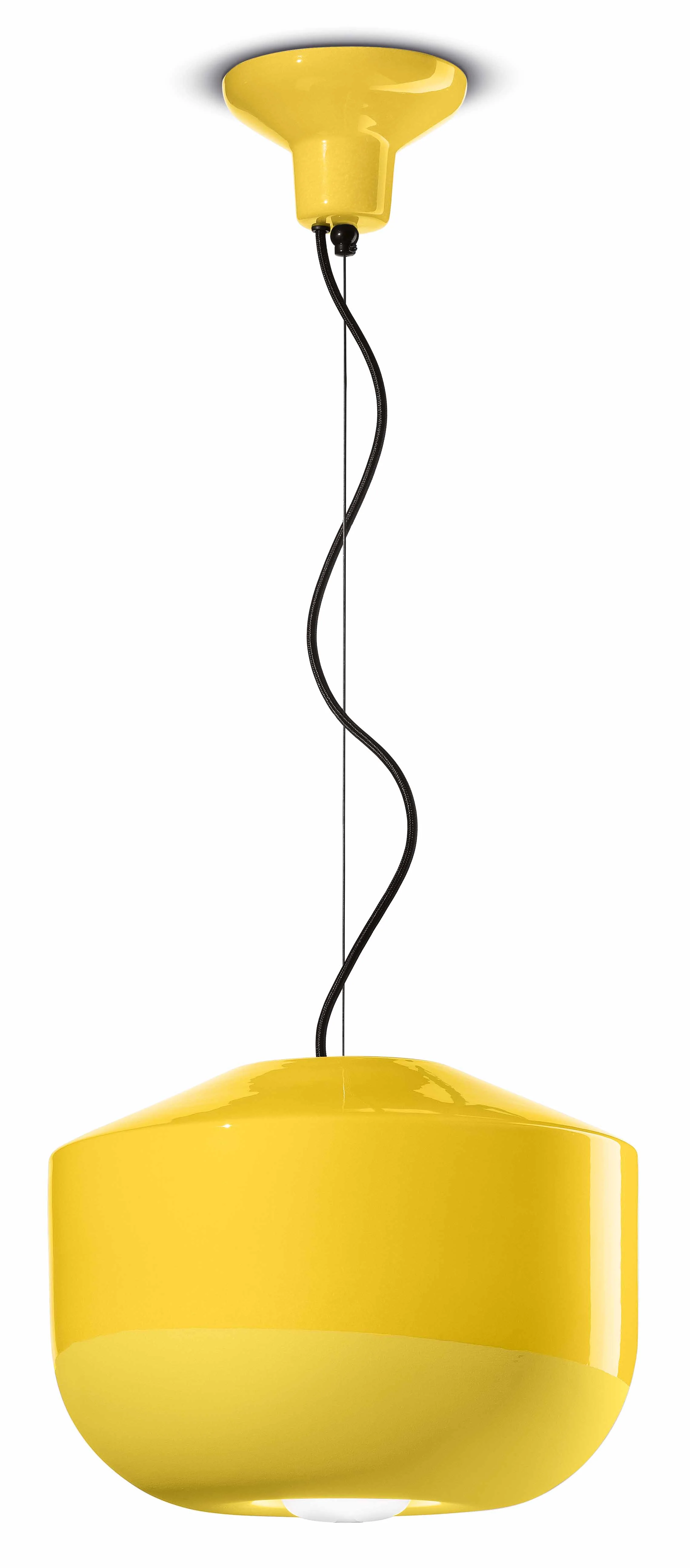 Lampa wisząca ceramiczna BELLOTA żółty - Image 5