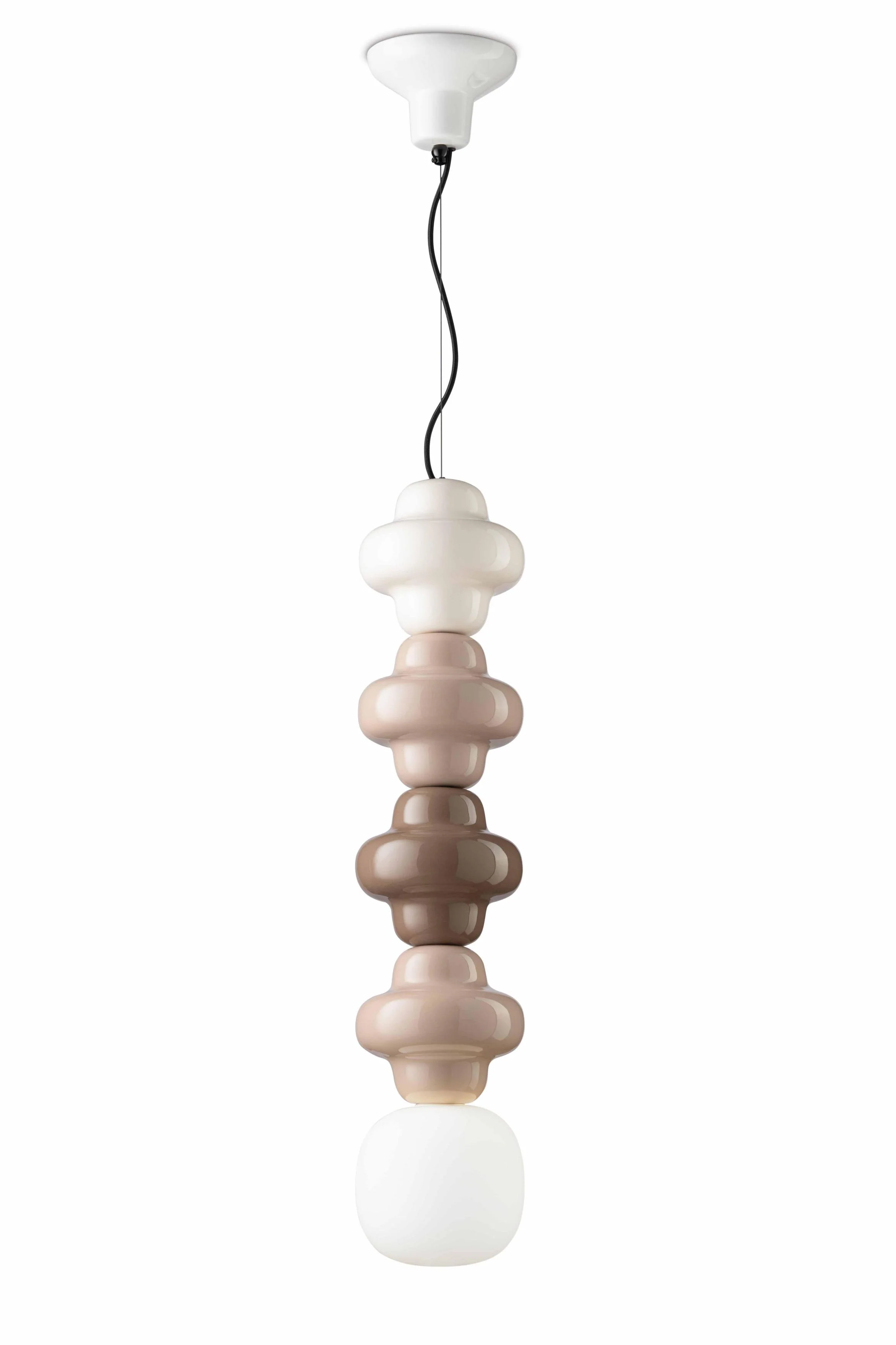 Lampa wisząca ceramiczna COPACABANA MIX beżowy z mokka i kremowym - Image 3