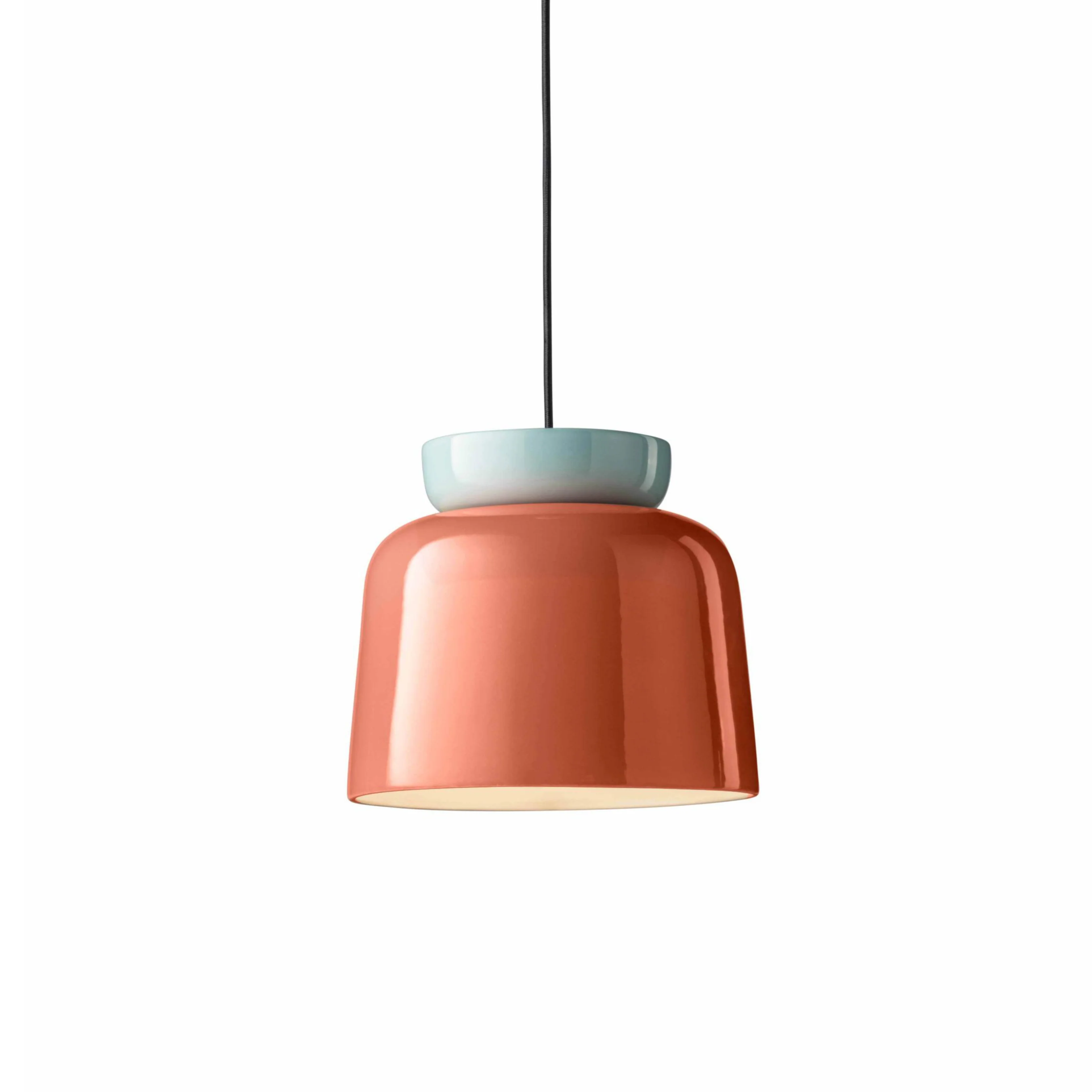 Lampa wisząca ceramiczna CORCOVADO pomarańczowy z błękitnym