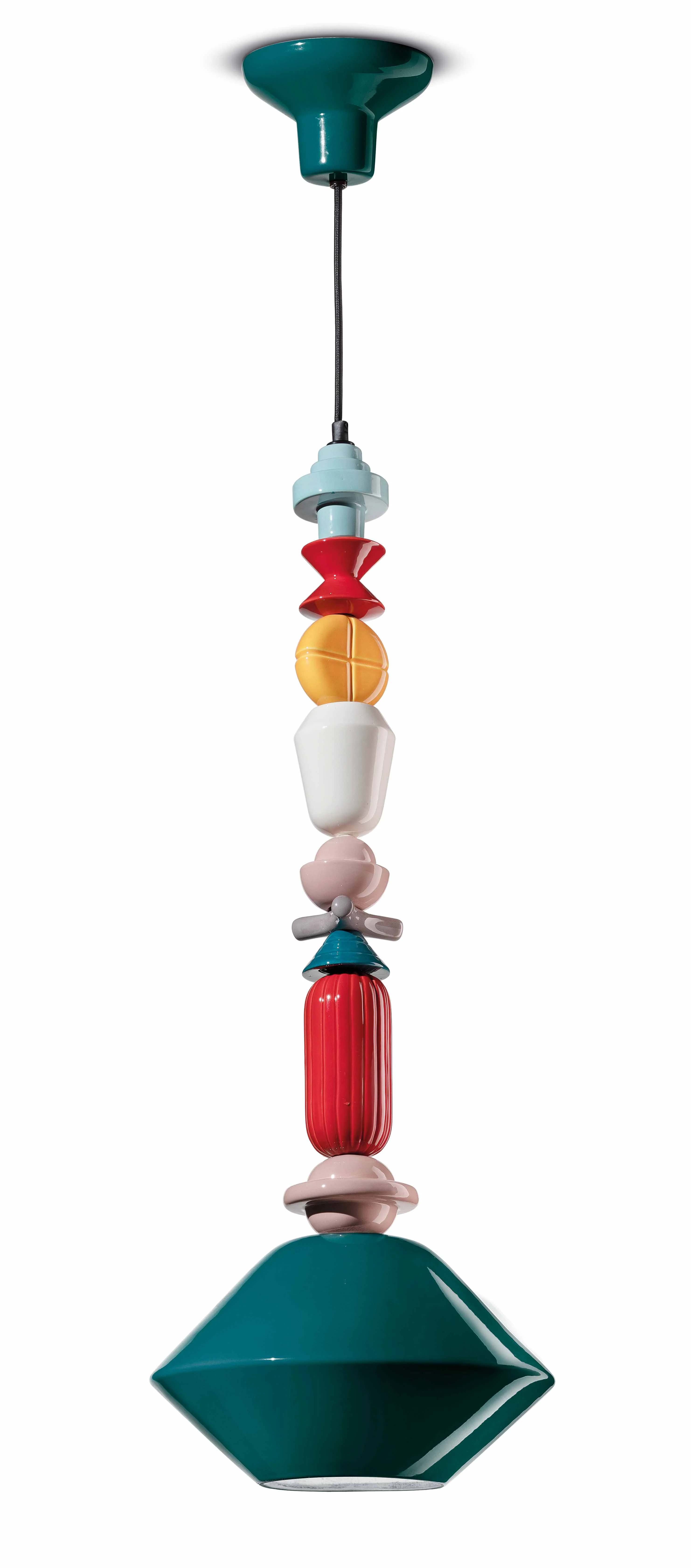 Lampa wisząca ceramiczna LARIAT niebieski petrol - Image 5