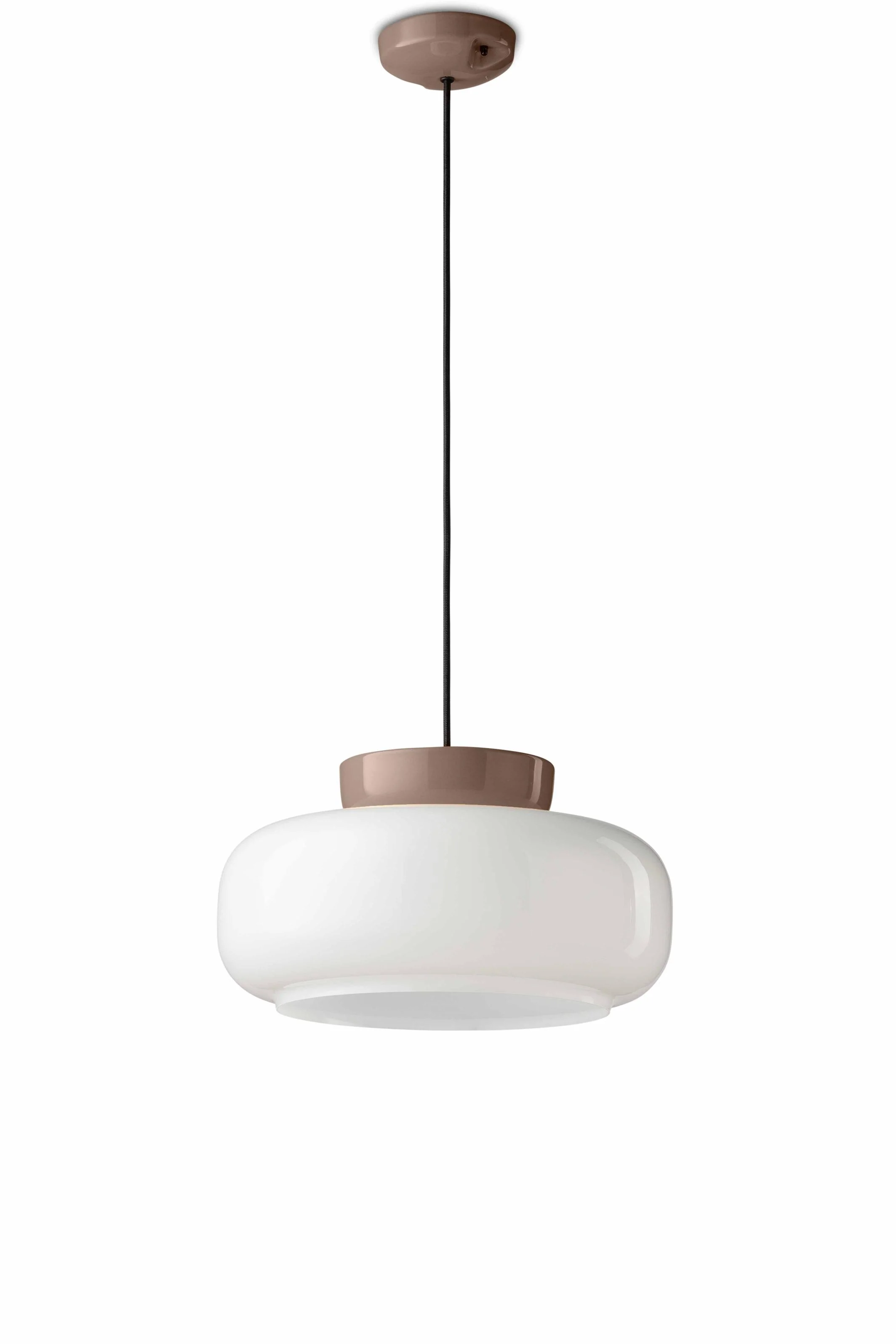 Lampa wisząca ceramiczna MARACANÀ mleczny z mokka - Image 3