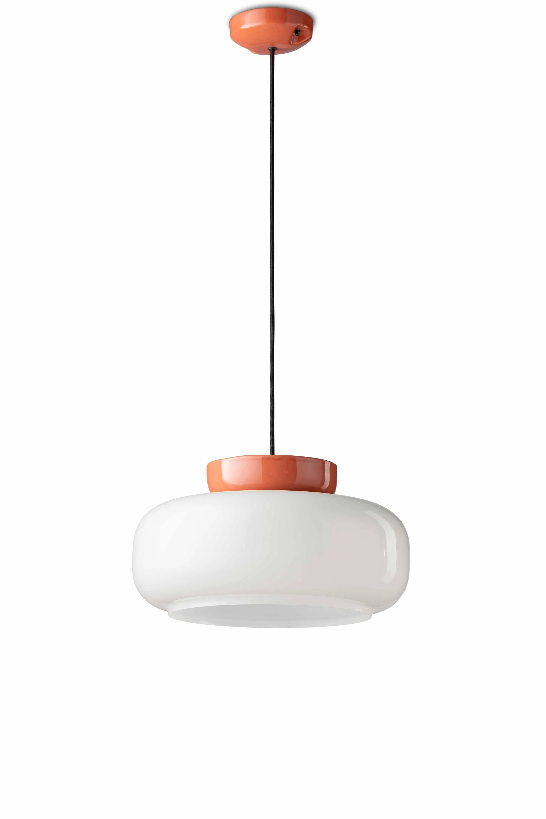Lampa wisząca ceramiczna MARACANÀ mleczny z pomarańczowym - Image 3