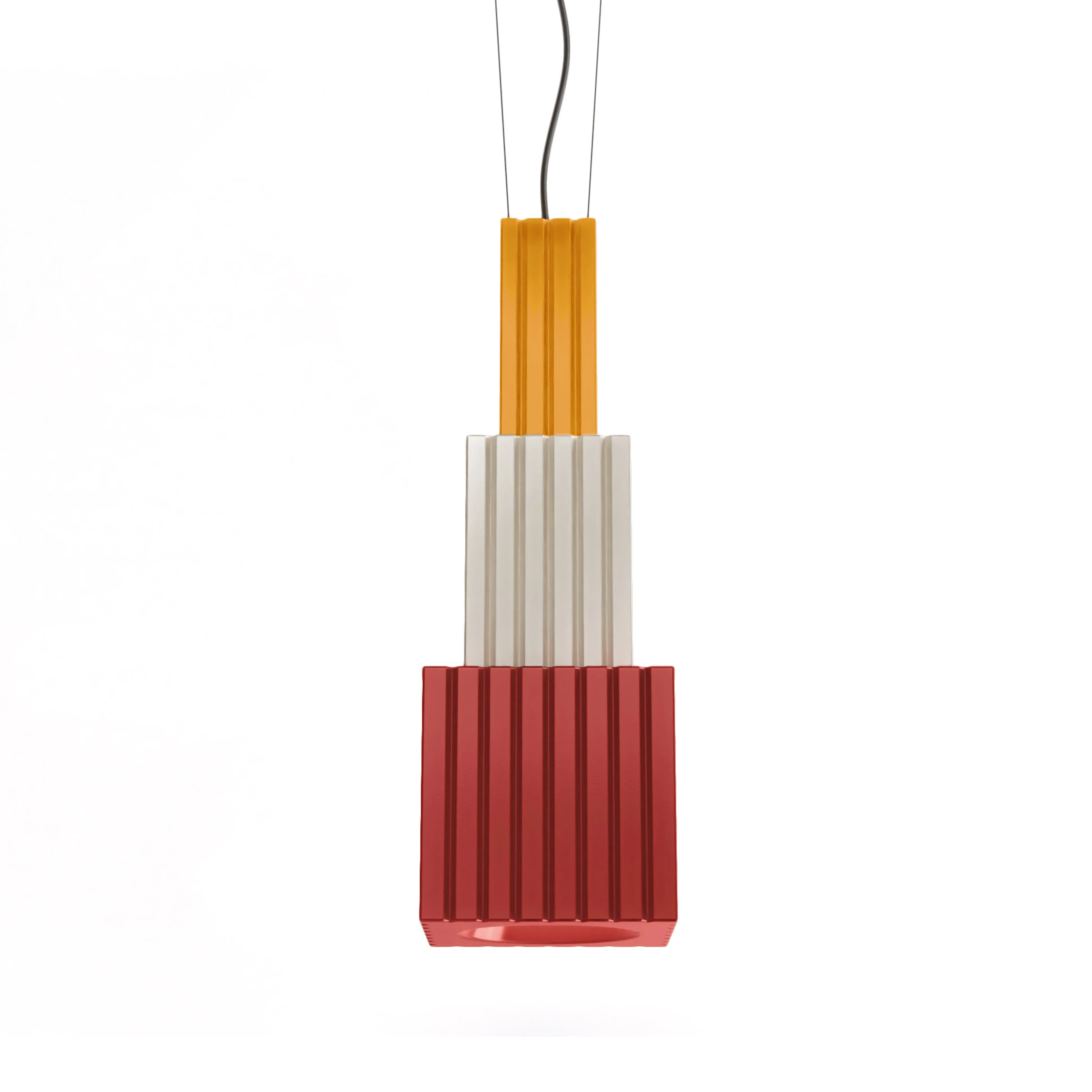 Lampa wisząca ceramiczna METRA pomarańczowy z kremowym i żółtym