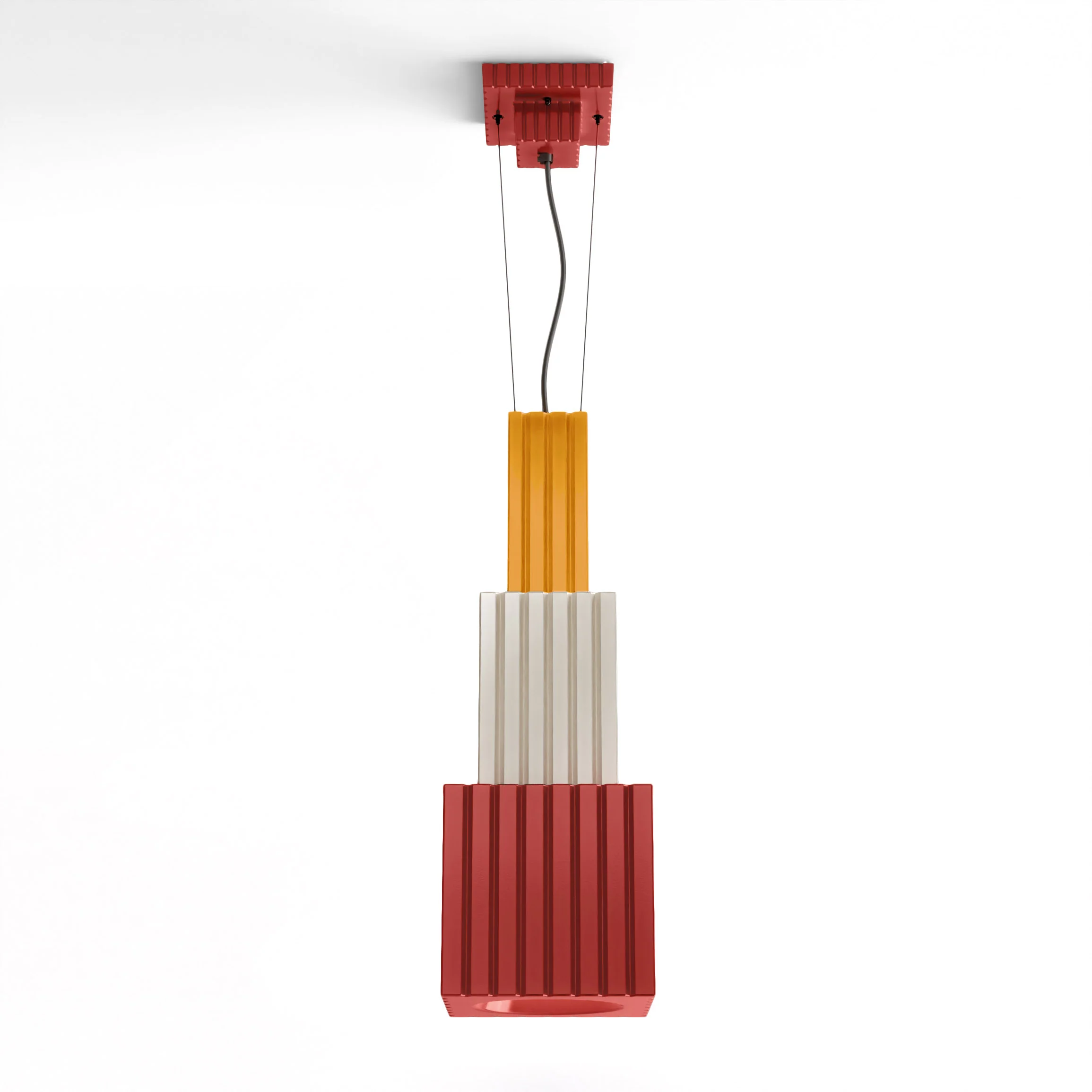 Lampa wisząca ceramiczna METRA pomarańczowy z kremowym i żółtym - Image 4