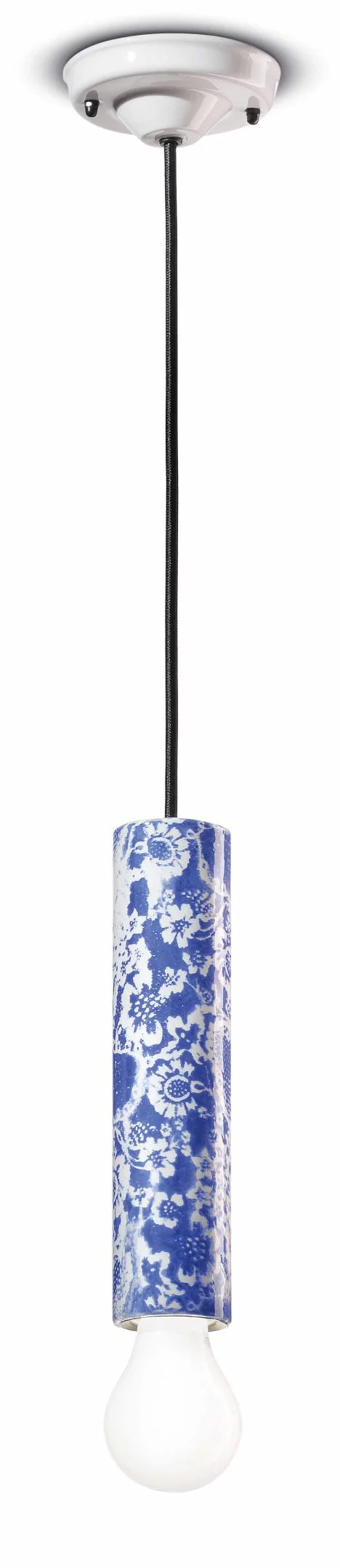 Lampa wisząca ceramiczna PI niebieskie kwiaty - Image 5