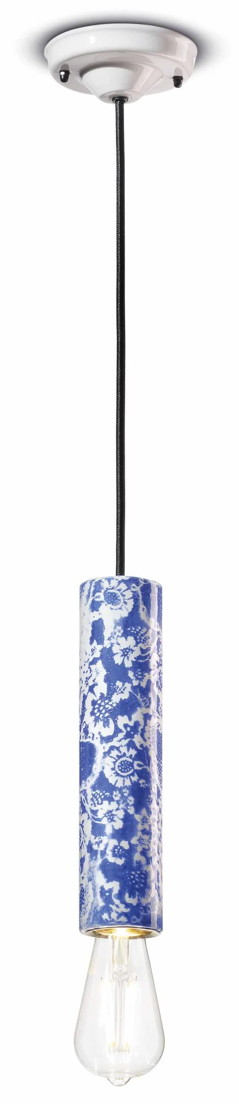 Lampa wisząca ceramiczna PI niebieskie kwiaty - Image 6