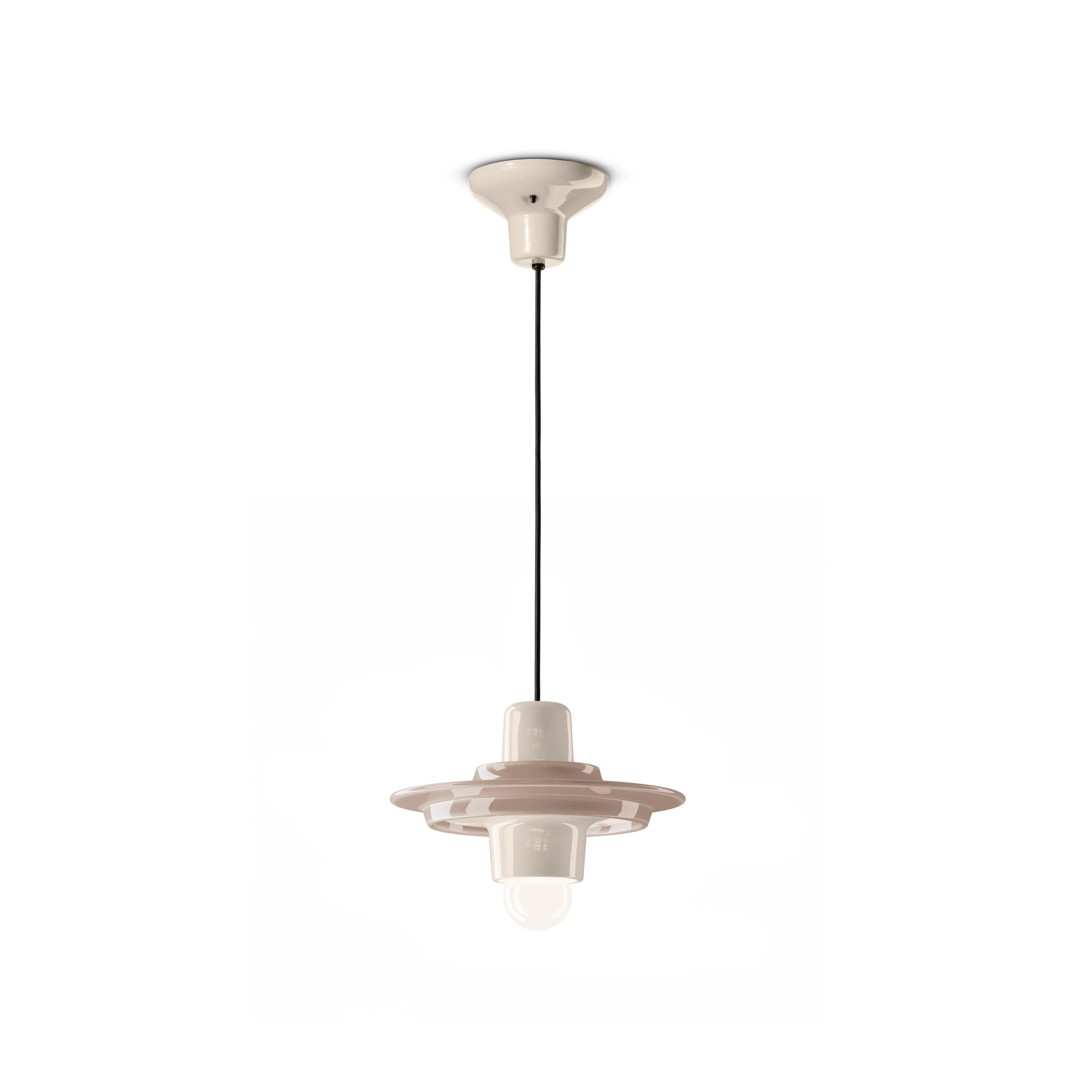 Lampa wisząca ceramiczna VOILÀ beżowy z kremowym - Image 3