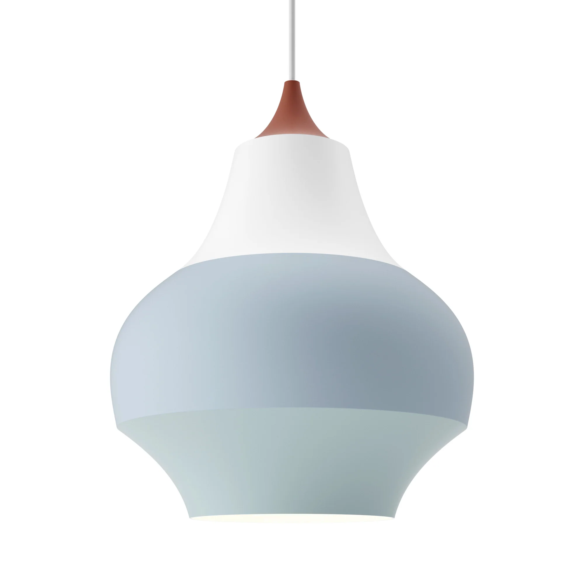 Lampa wisząca CIRQUE biało-niebieski z miedzianą końcówką - Image 4