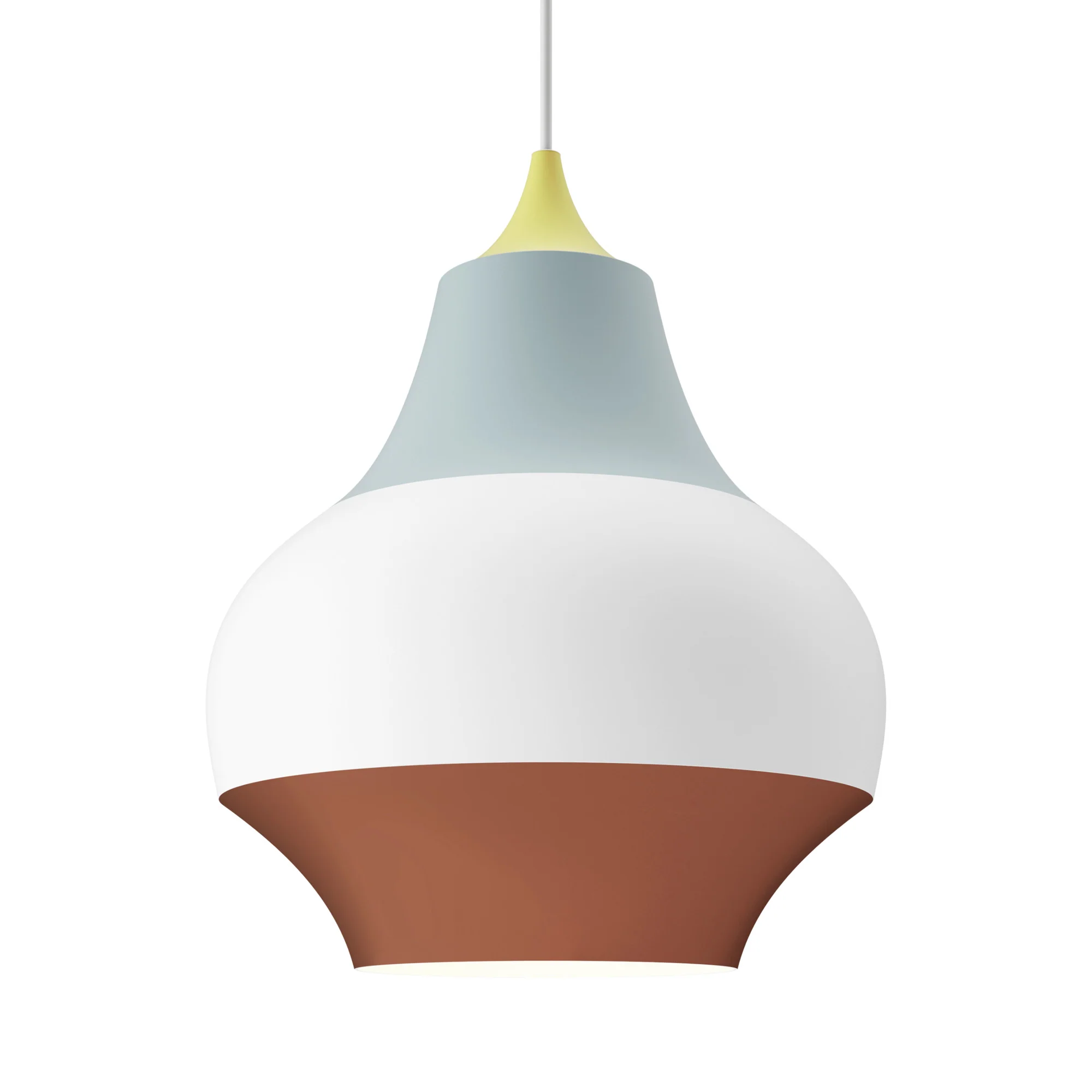 Lampa wisząca CIRQUE miedziano-biało-niebieski z żółtą końcówką - Image 5