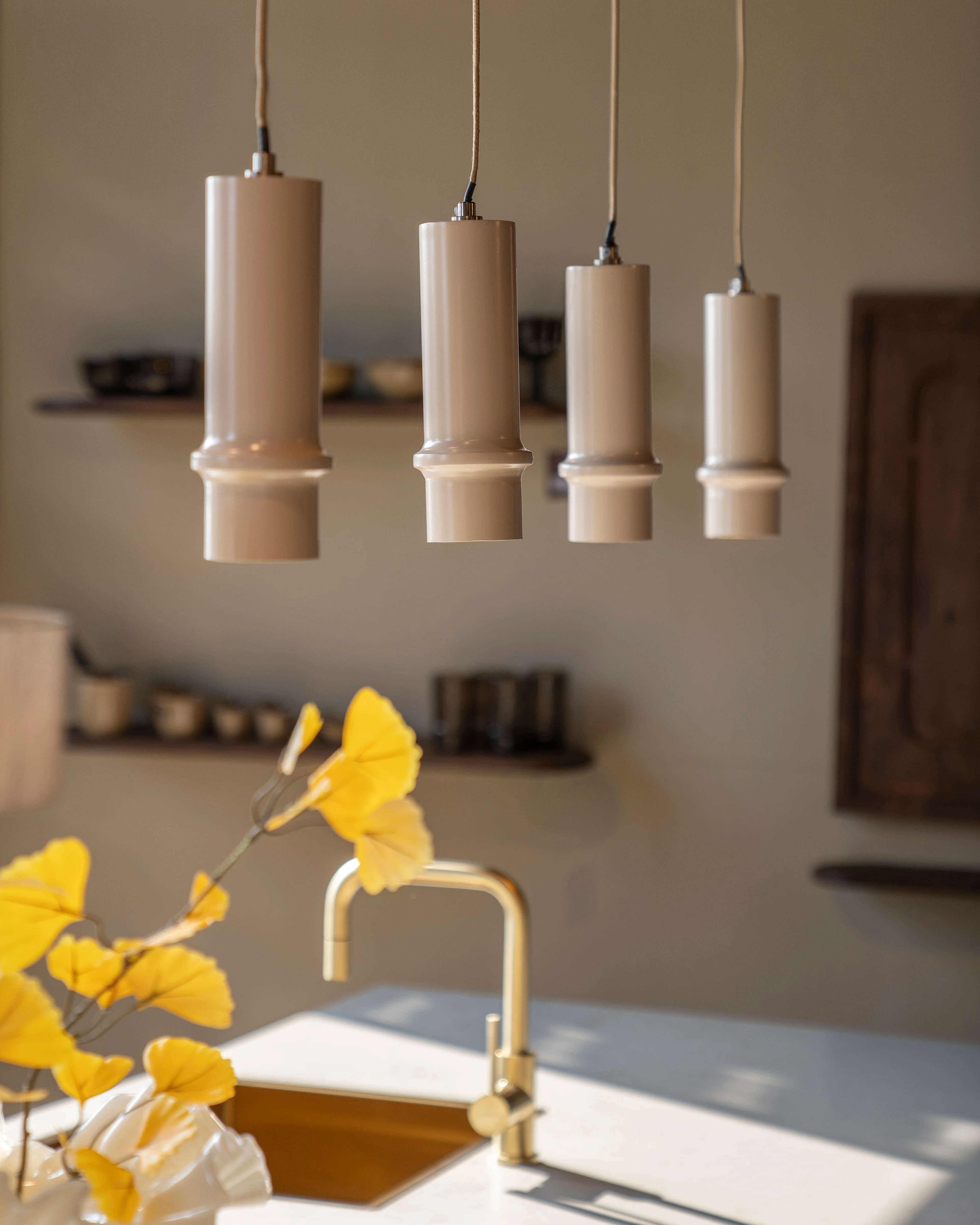 Lampa wisząca CYLIN beżowy - Image 2