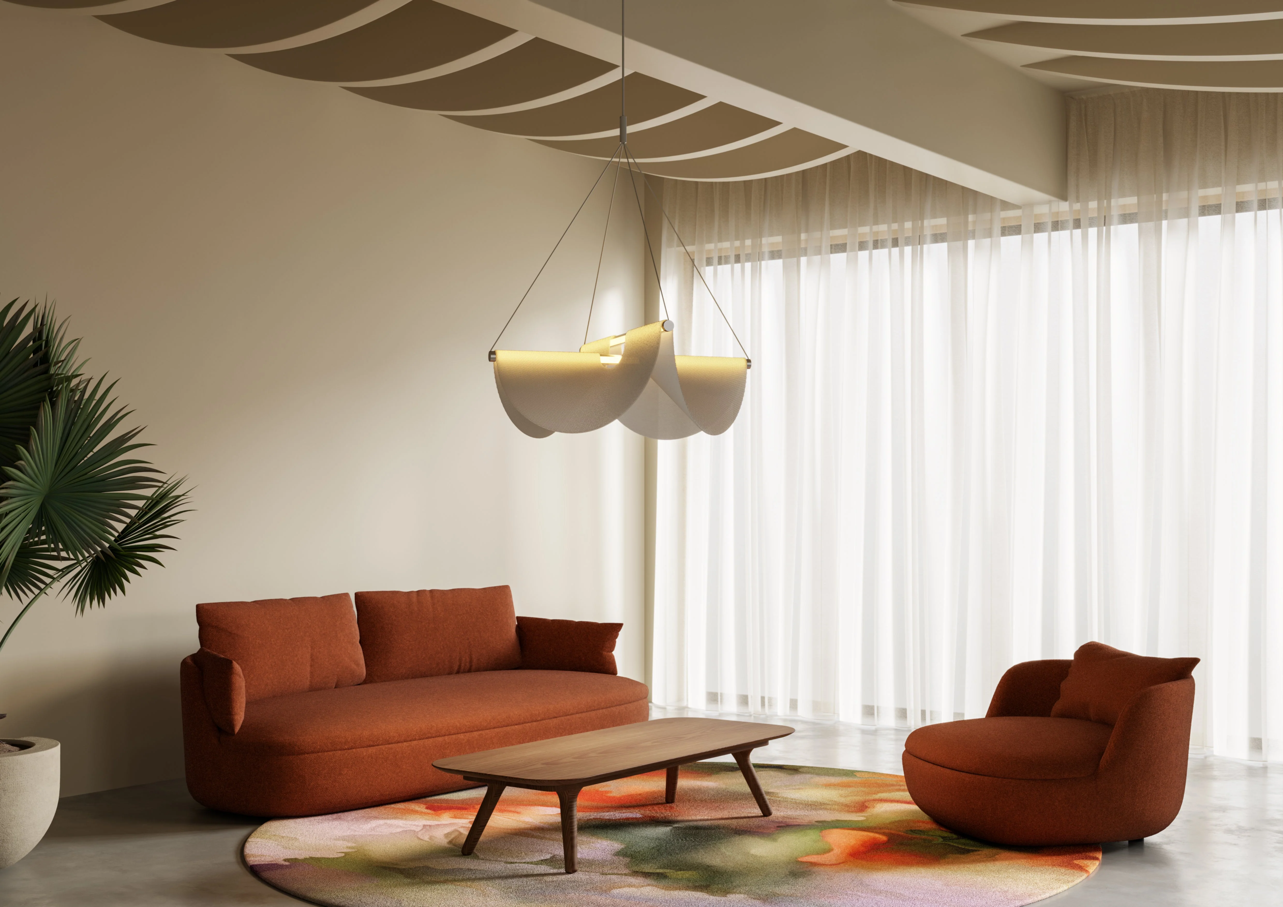 Lampa wisząca DRAPE LIGHT drapowana tkanina - Image 4