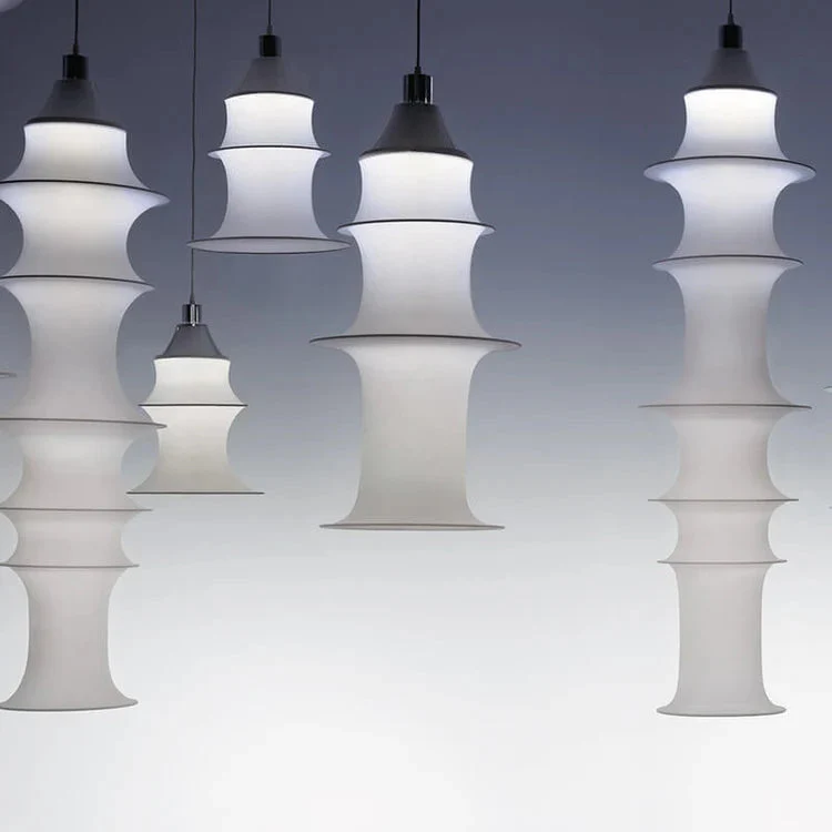 Lampa wisząca FALKLAND biała tkanina - Image 4