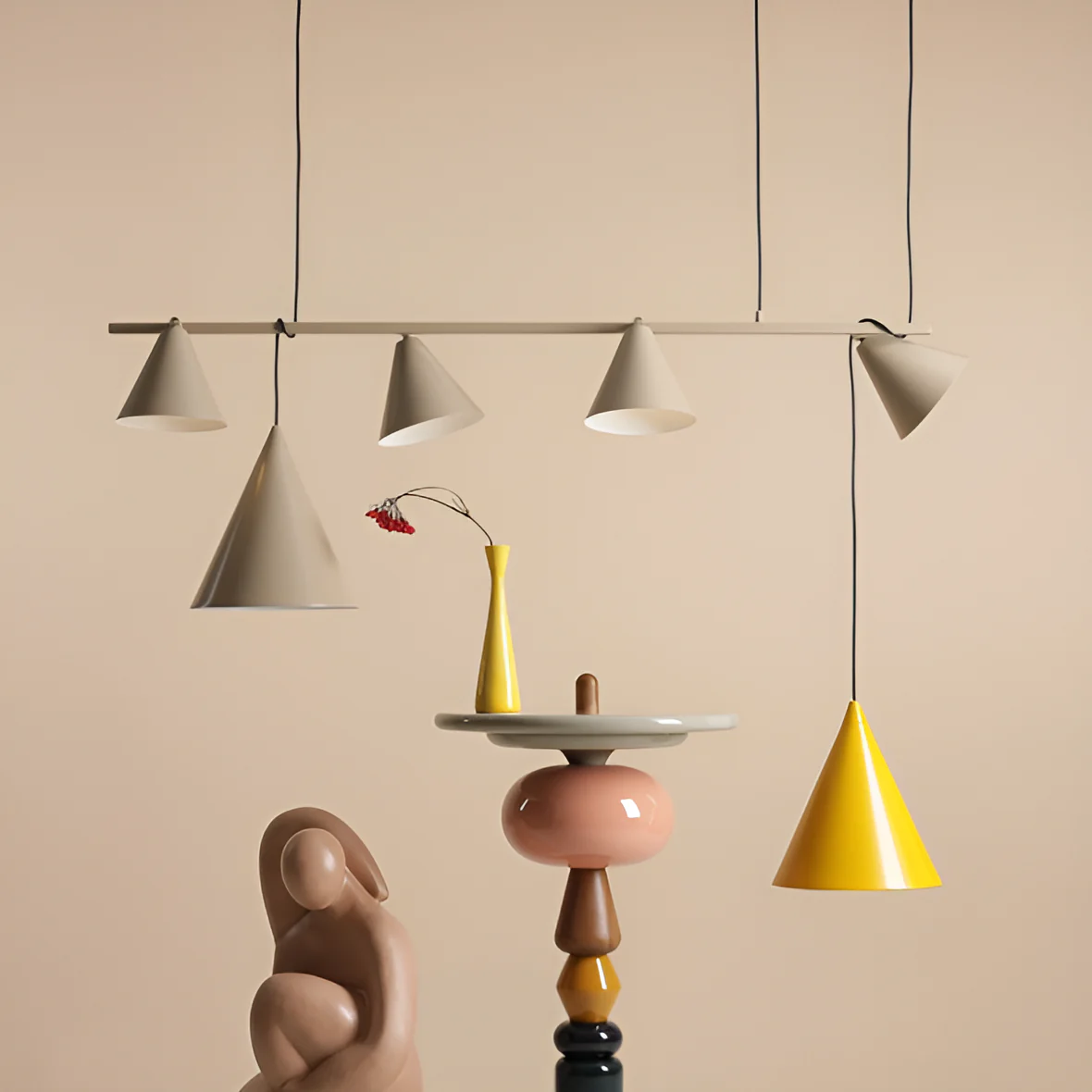 Lampa wisząca FORM QUATRO beżowy - Image 7