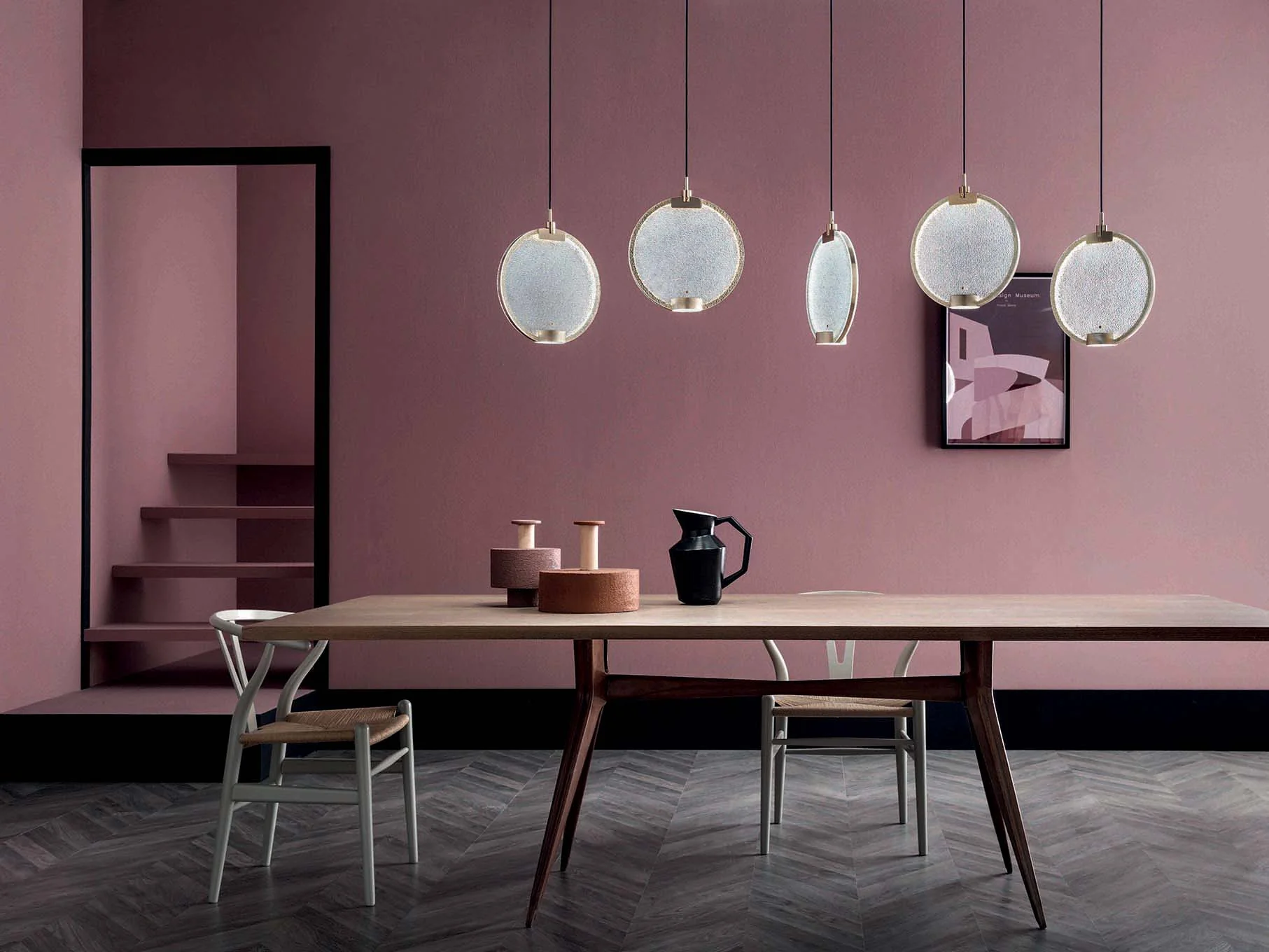 Lampa wisząca HORO S5 szczotkowany mosiądz - Image 2