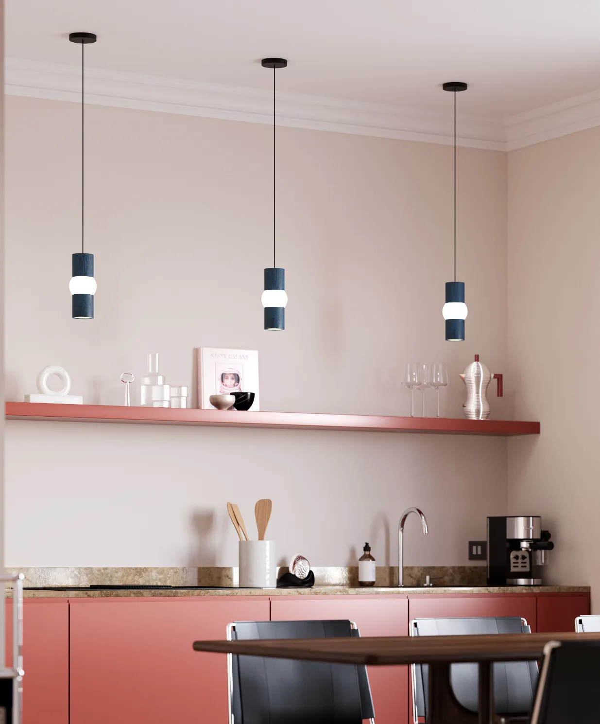 Lampa wisząca LIGHTBONE niebieski dąb - Image 9