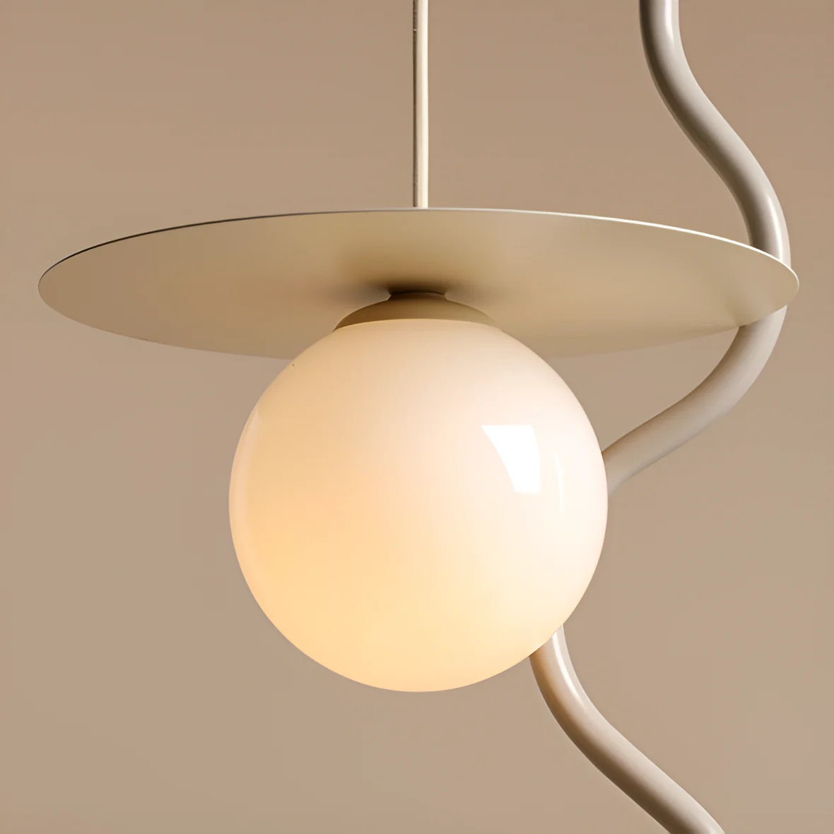 Lampa wisząca LOOP kremowy - Image 7