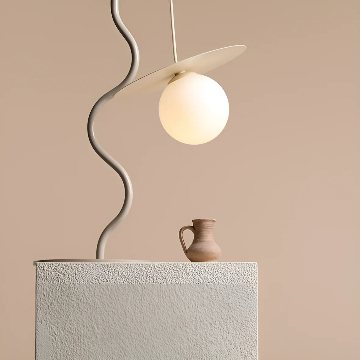 Lampa wisząca LOOP kremowy - Image 8