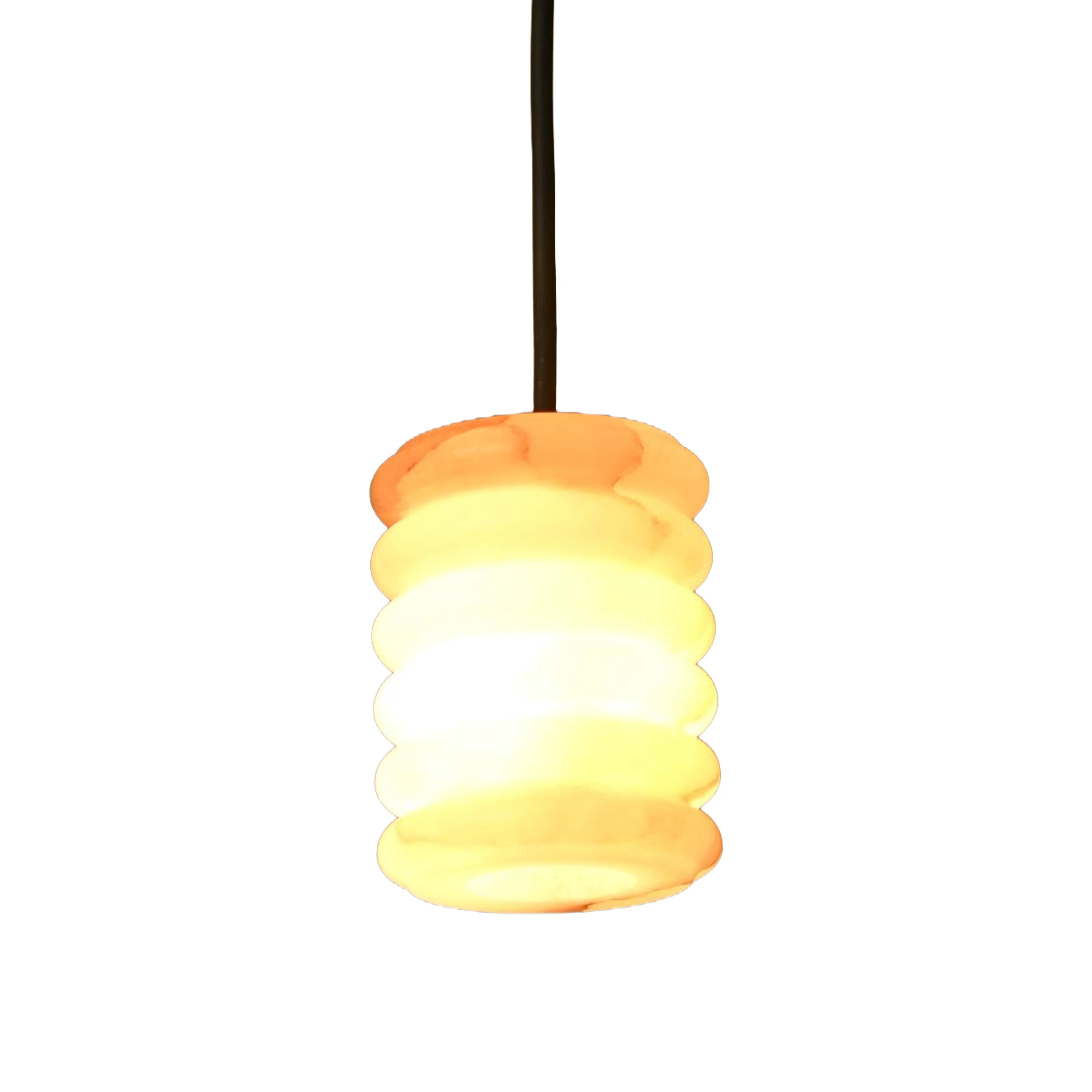 Lampa wisząca MANIKO FLUTA biały alabaster