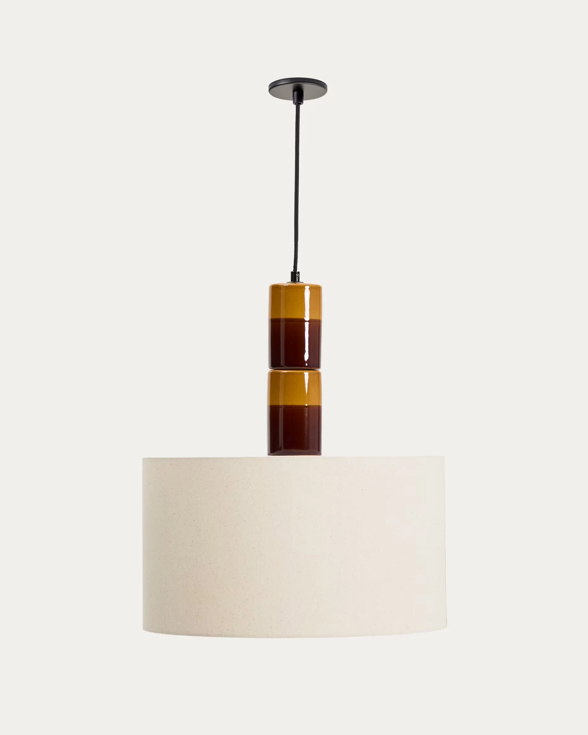 Lampa wisząca MAVRAN brązowy z musztardowym - Image 3