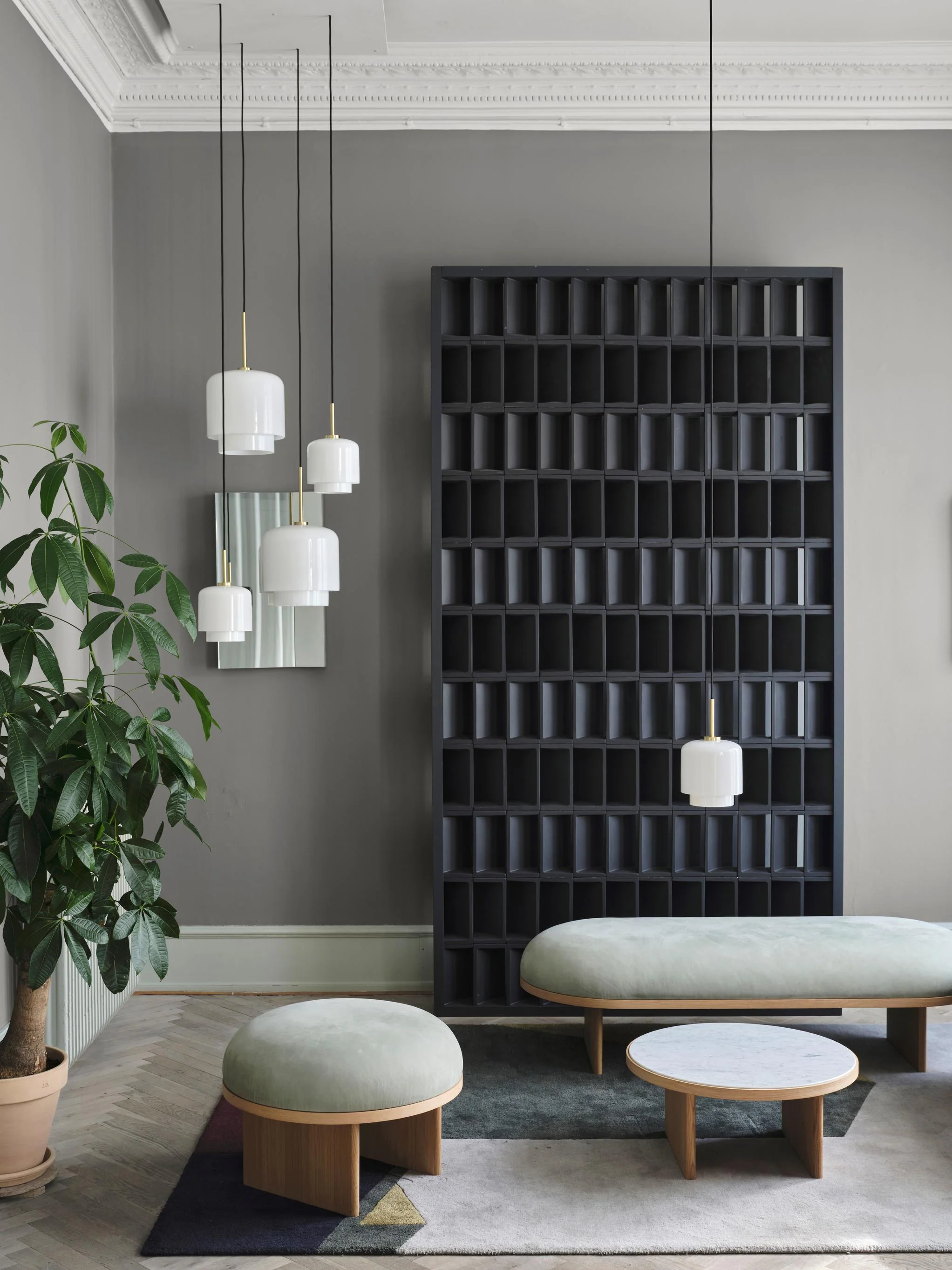 Lampa wisząca MEGUMI biały z mosiężnym wykończeniem - Image 9
