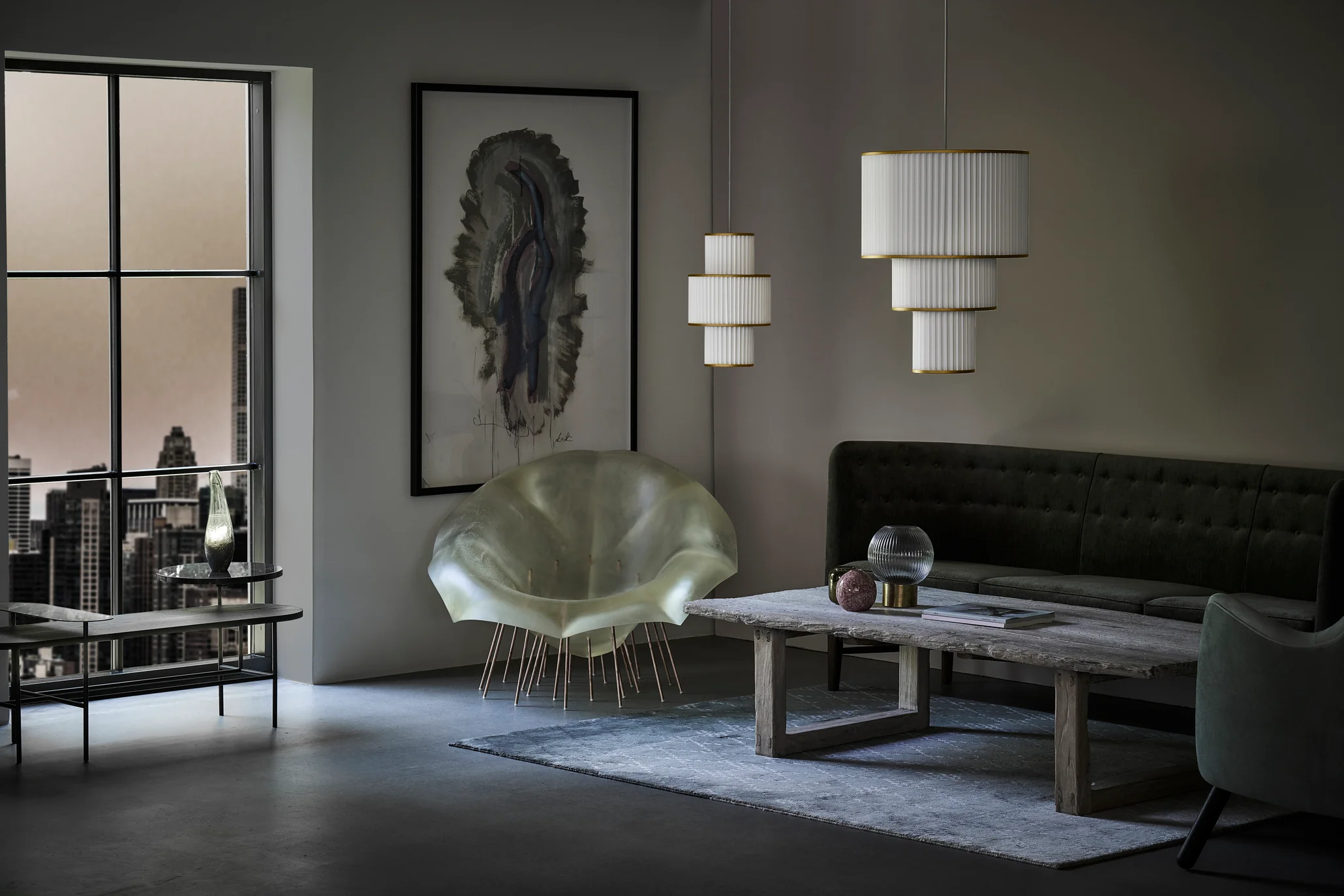 Lampa wisząca MODEL 111 PLIVELLO biały ze złotym - Image 13