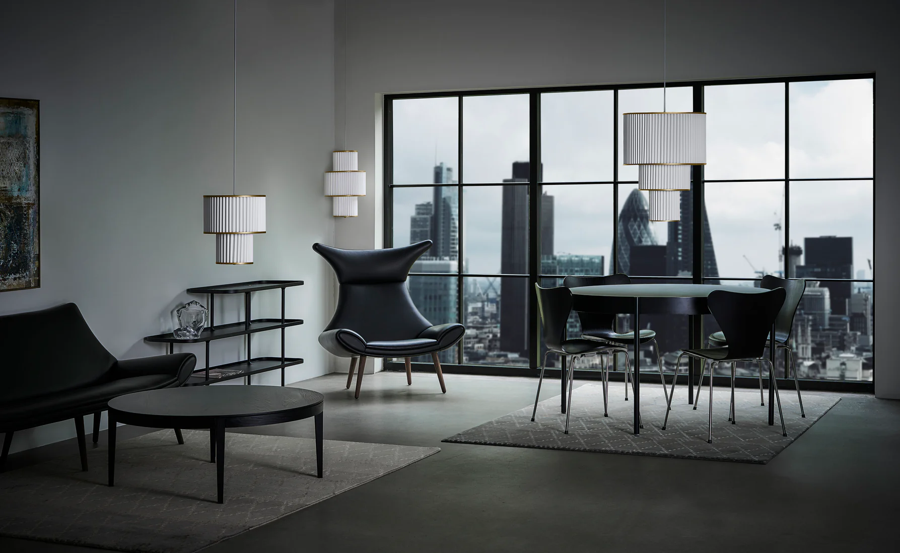 Lampa wisząca MODEL 111 PLIVELLO biały ze złotym - Image 9