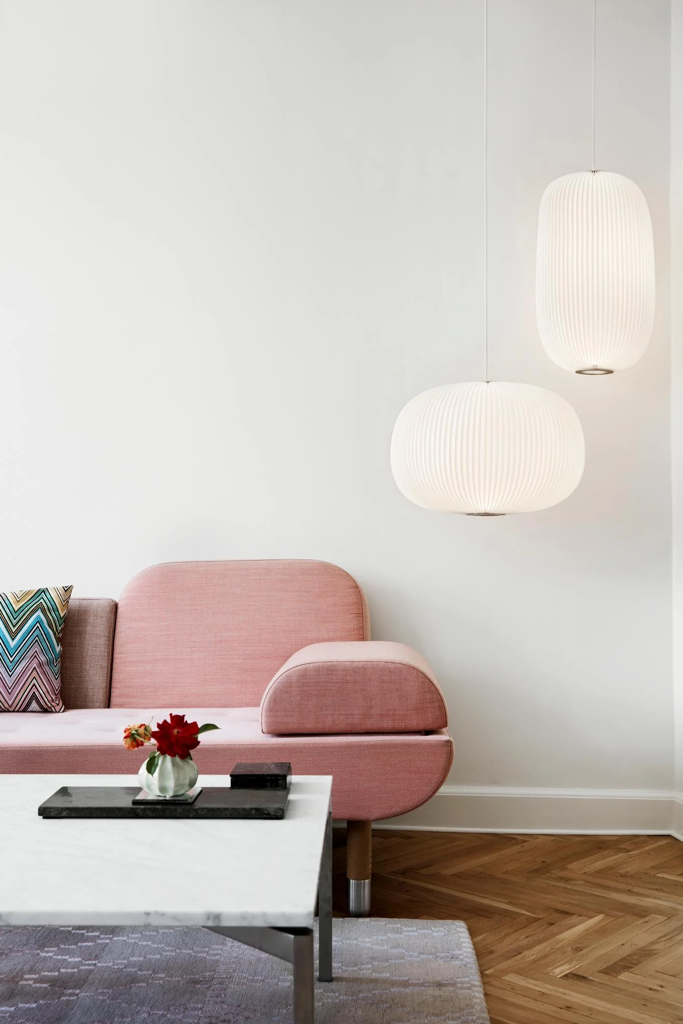 Lampa wisząca MODEL 132 LAMELLA 1 biały z czarnym wykończeniem - Image 9