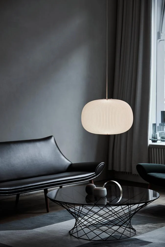 Lampa wisząca MODEL 132 LAMELLA 1 biały ze srebrnym wykończeniem - Image 4