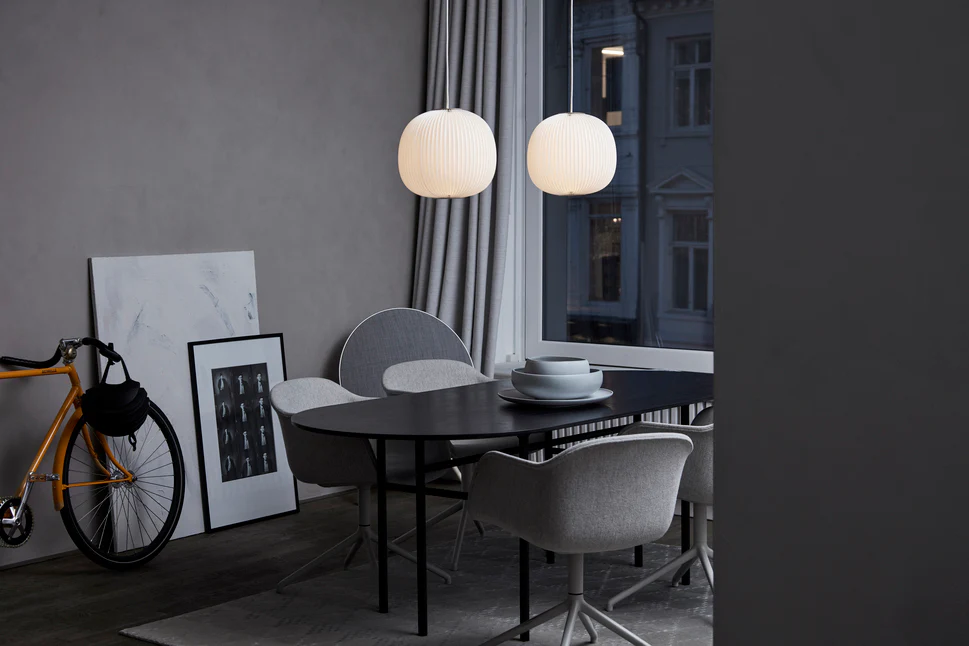 Lampa wisząca MODEL 134 LAMELLA 3 biały ze srebrnym wykończeniem - Image 5