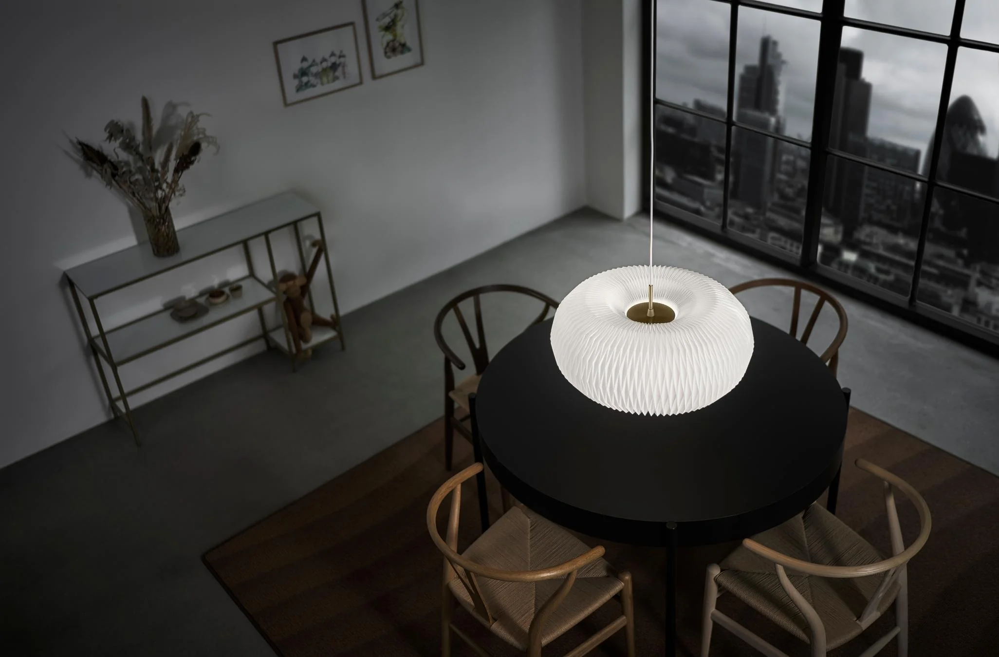 Lampa wisząca MODEL 195 DONUT biały ze złotym - Image 5