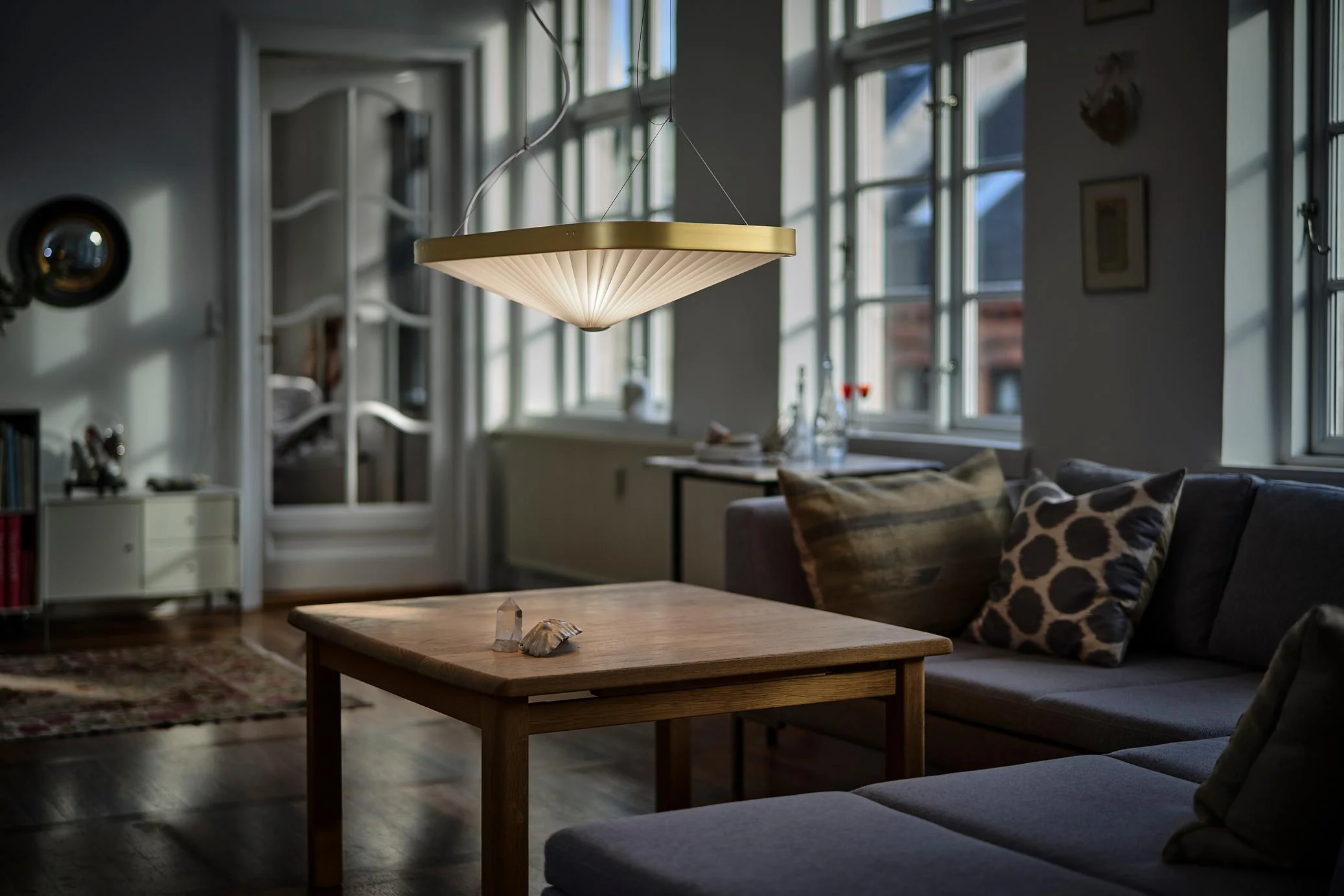 Lampa wisząca MODEL 197 CELINE biały ze złotym - Image 9