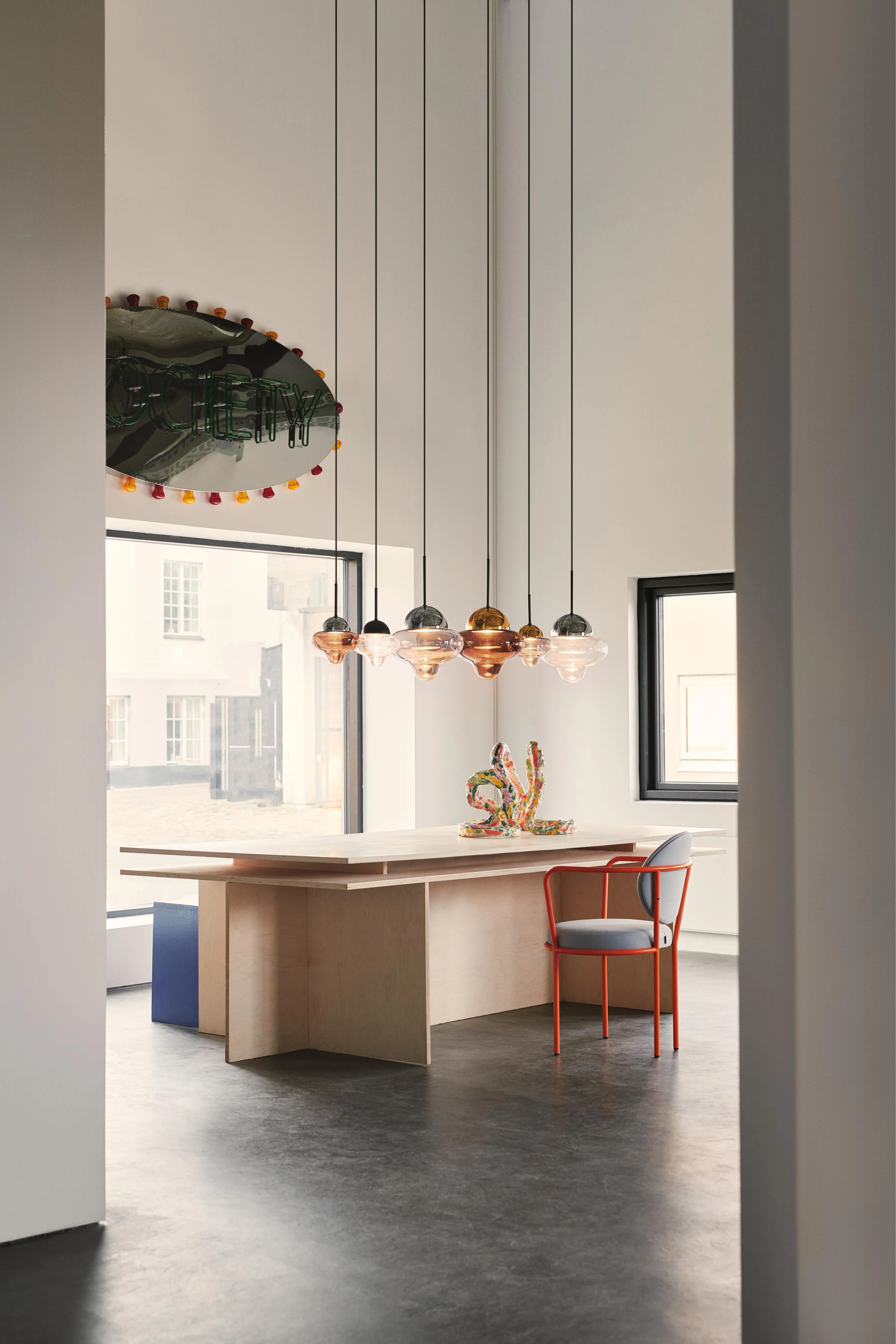 Lampa wisząca NUTTY szkło brązowe ze złotym wykończeniem - Image 5
